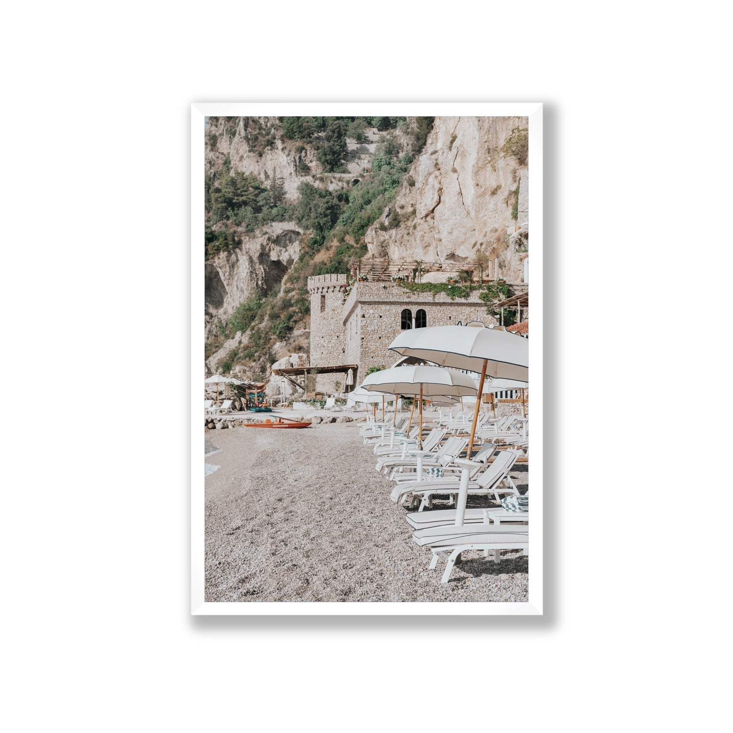 La Villeggiatura fine art print, Amalfi, Italy, luxury escapes artwork, Giant, White Frame · Full Bleed, Fine Art Print