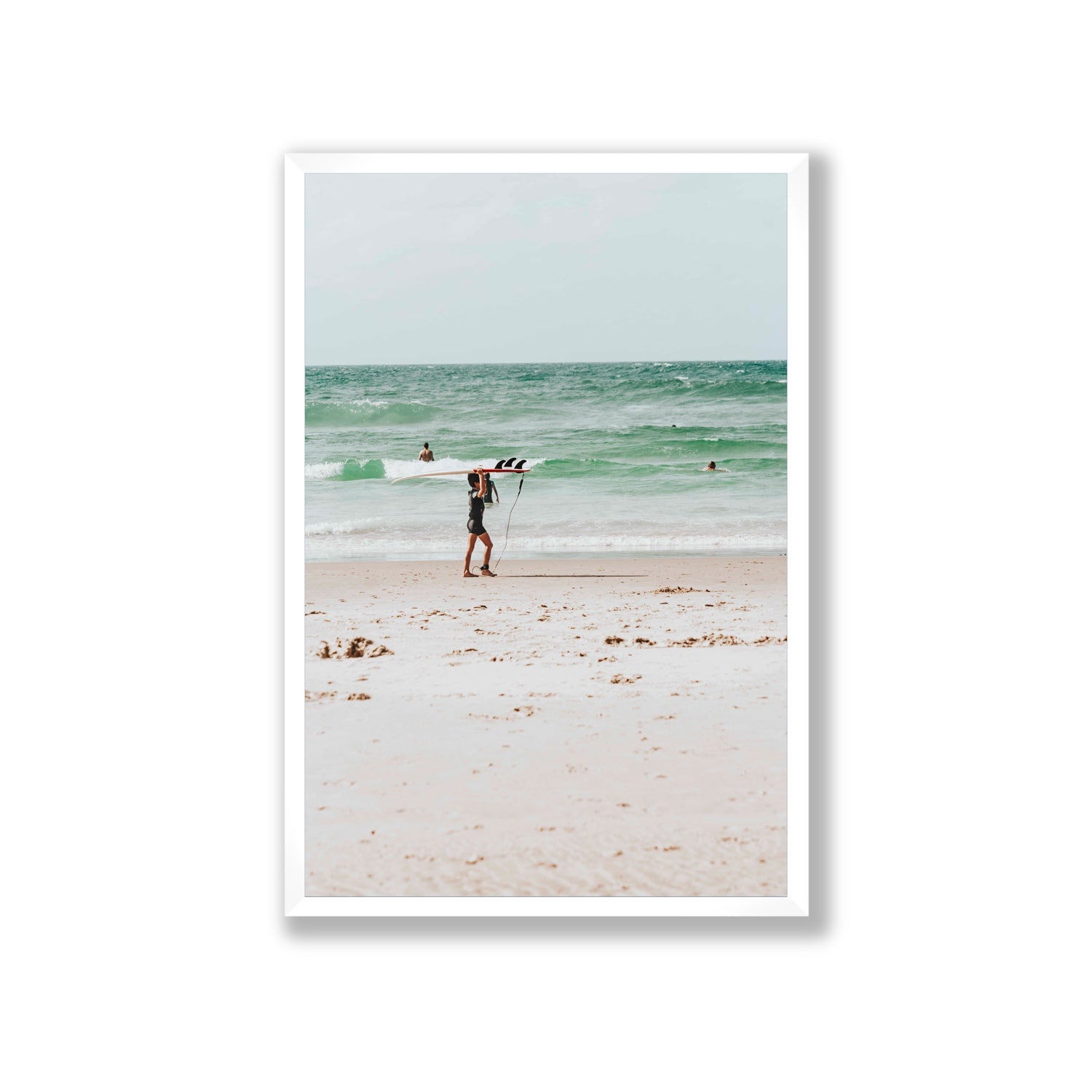 Grommet Byron Bay Surf coastal wall art Giant full-bleed fine art print in white frame