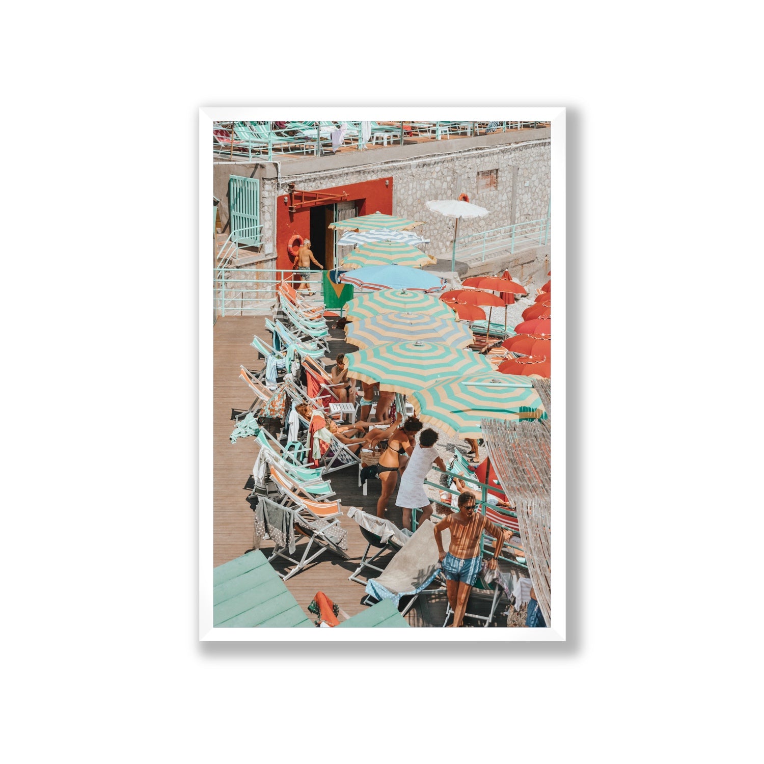Colourful Canopy fine art print, Capri, Italy, Giant, White Frame · Full Bleed, Fine Art Print