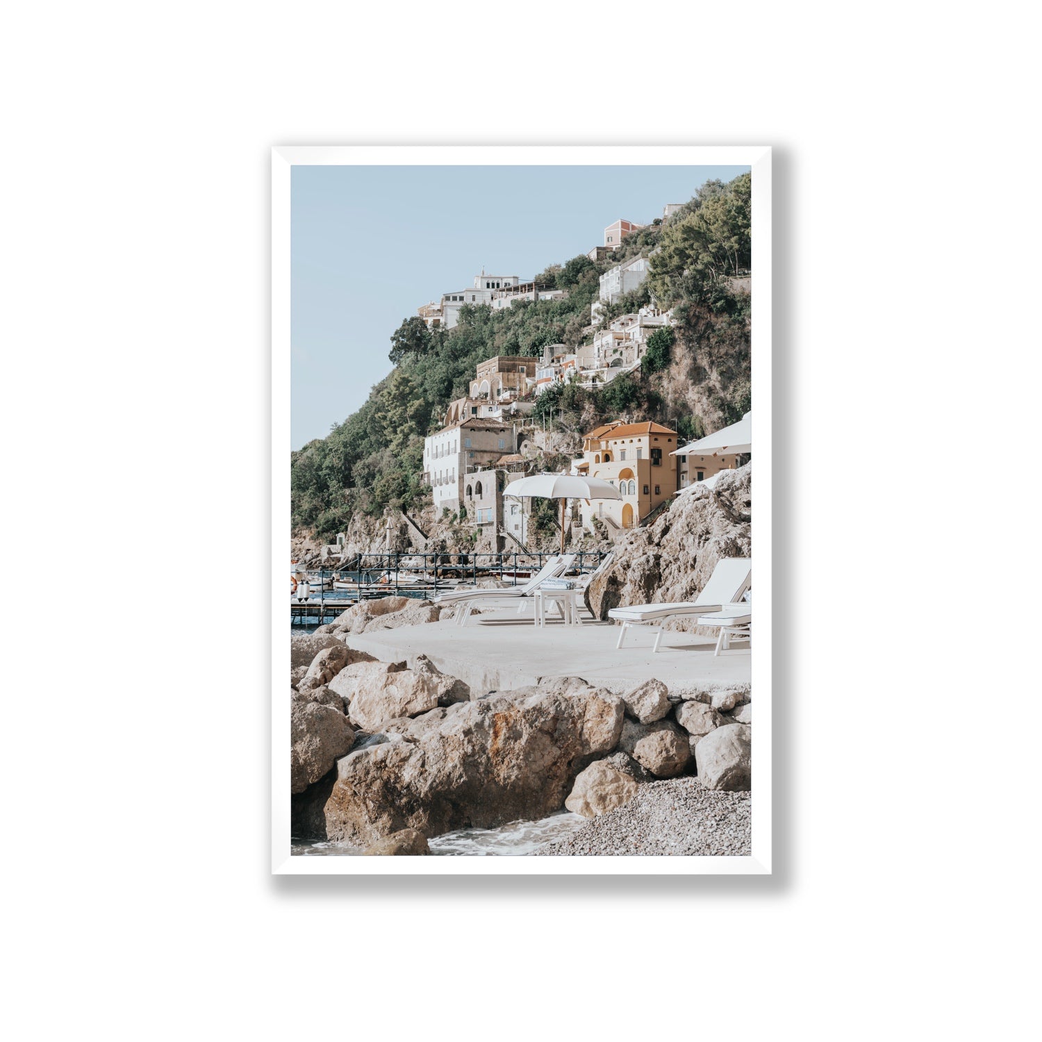 Dolce Coast Amalfi travel photography wall art giant full-bleed fine art print in white frame