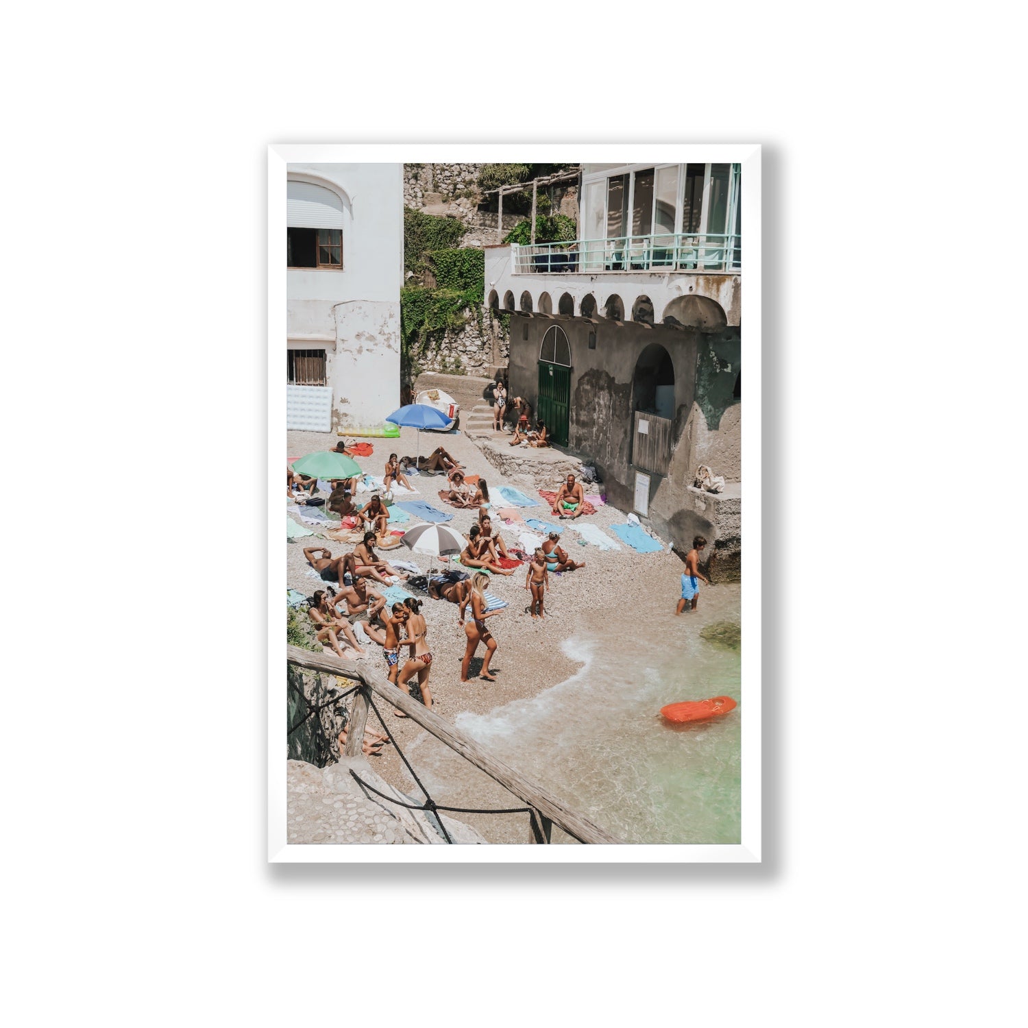 The Sunbathers Oasis fine art print, Capri, Italy, Giant, White Frame · Full Bleed, Fine Art Print