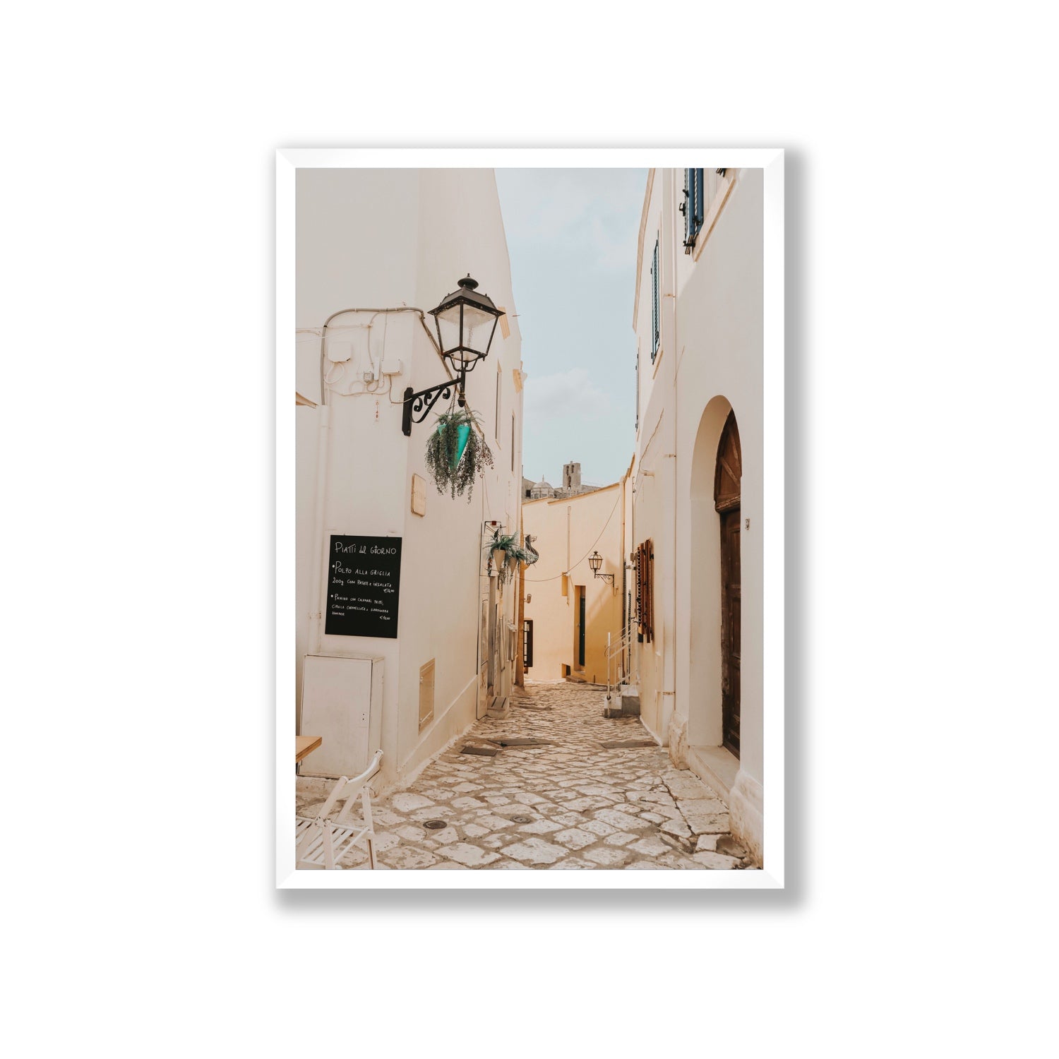 Twilight Passage Puglia Italian wall art Giant full-bleed fine art print in white frame