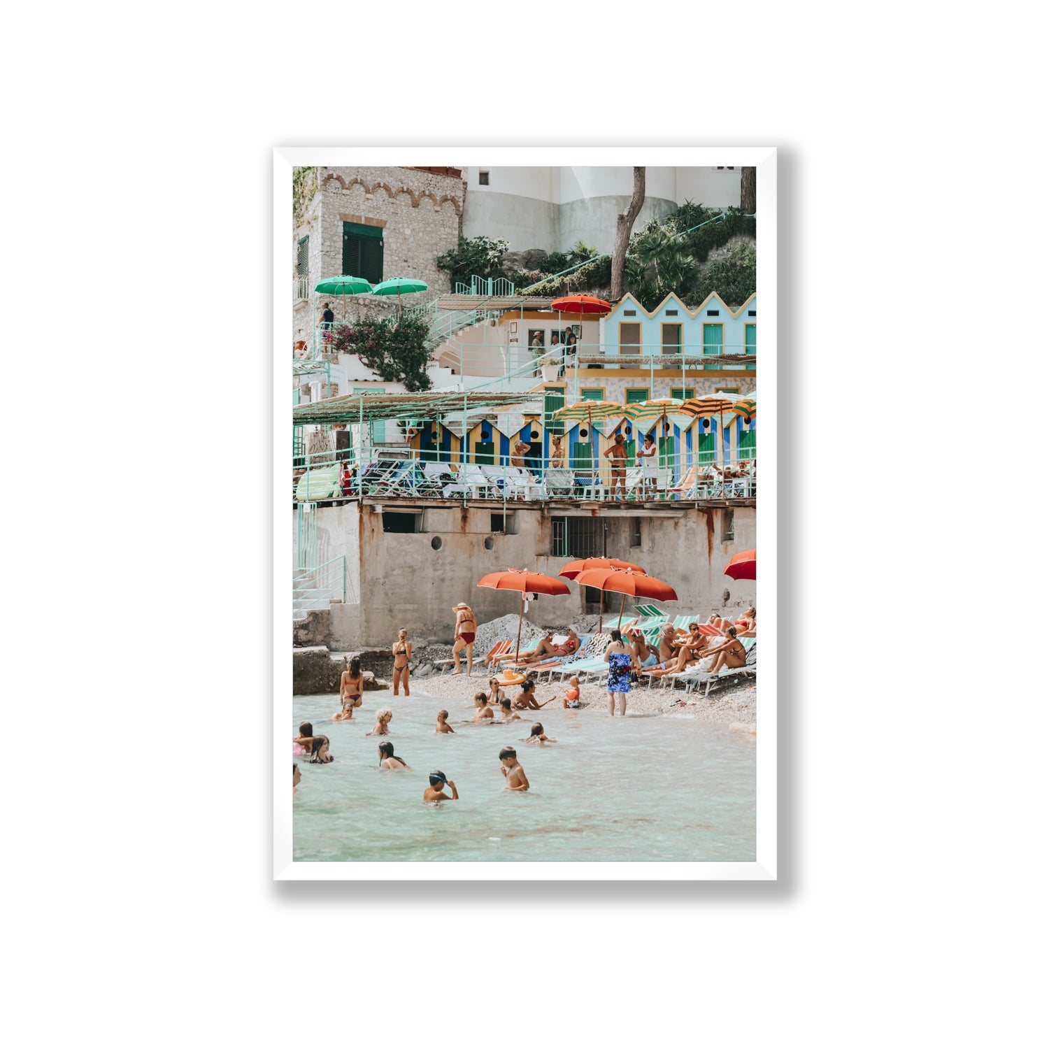 Kaleidoscope fine art print, Capri, Italy, Giant, White Frame · Full Bleed, Fine Art Print