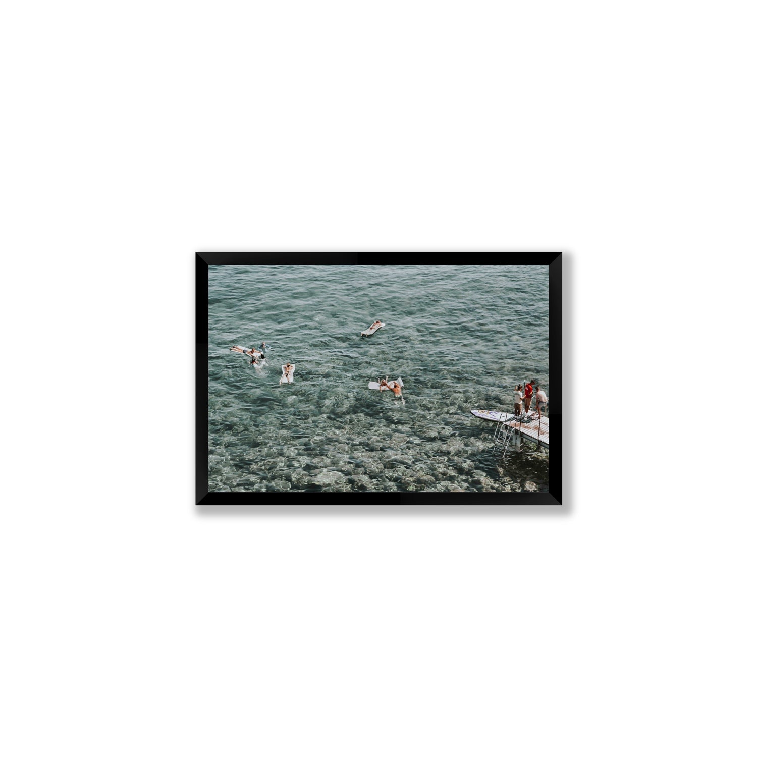 Having A Whale Of A Time Tuscany coastal wall art Medium full-bleed fine art print in black frame
