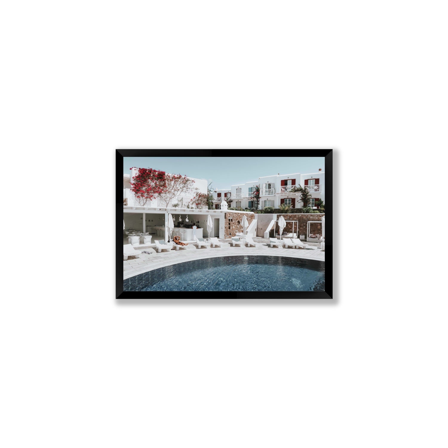 Got The First Lounge fine art print, Mykonos, Greece, Medium, Black Frame · Full Bleed, Fine Art Print