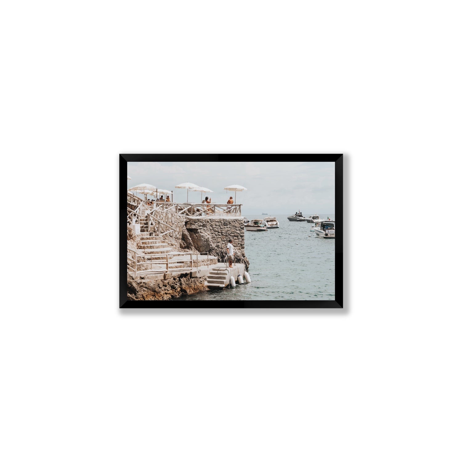Conca Del Sogno fine art print, Nerano, Italy, Medium, Black Frame · Full Bleed, Fine Art Print