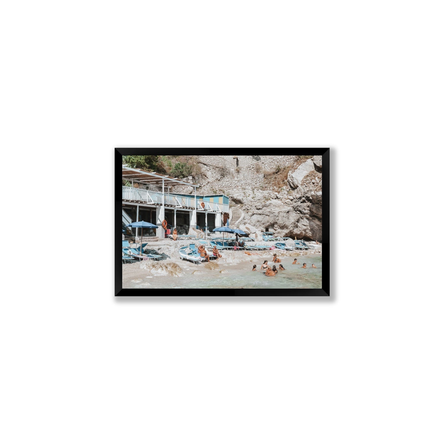 Beachside Bronze fine art print, Capri, Italy, Medium, Black Frame · Full Bleed, Fine Art Print