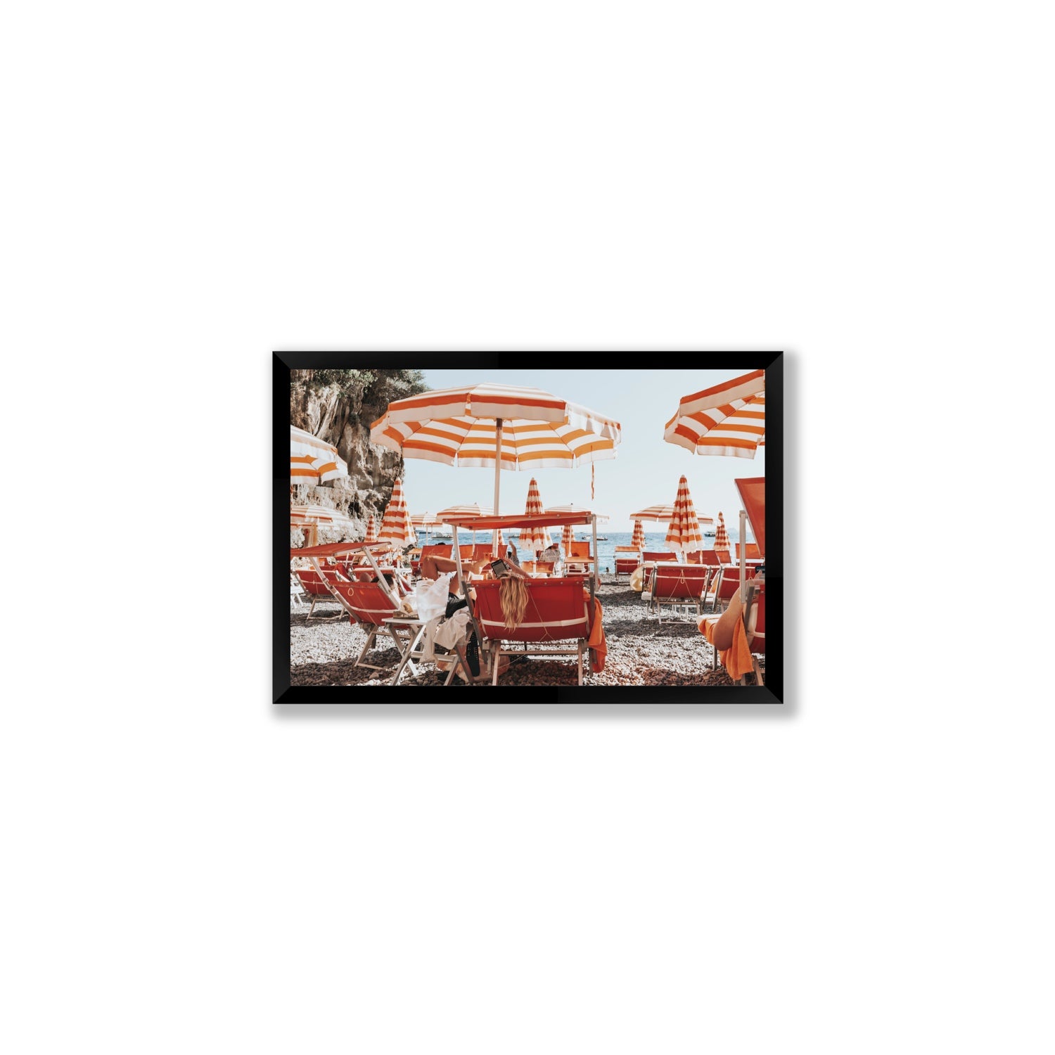 Digital Dreamer fine art print, Positano, Italy, Medium, Black Frame · Full Bleed, Fine Art Print