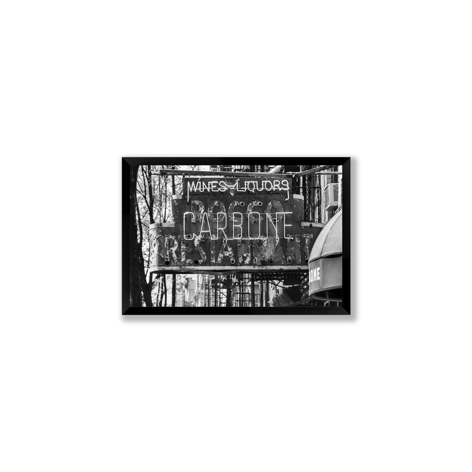 Thompson Street New York NYC Black & White wall art Medium full-bleed fine art print in black frame