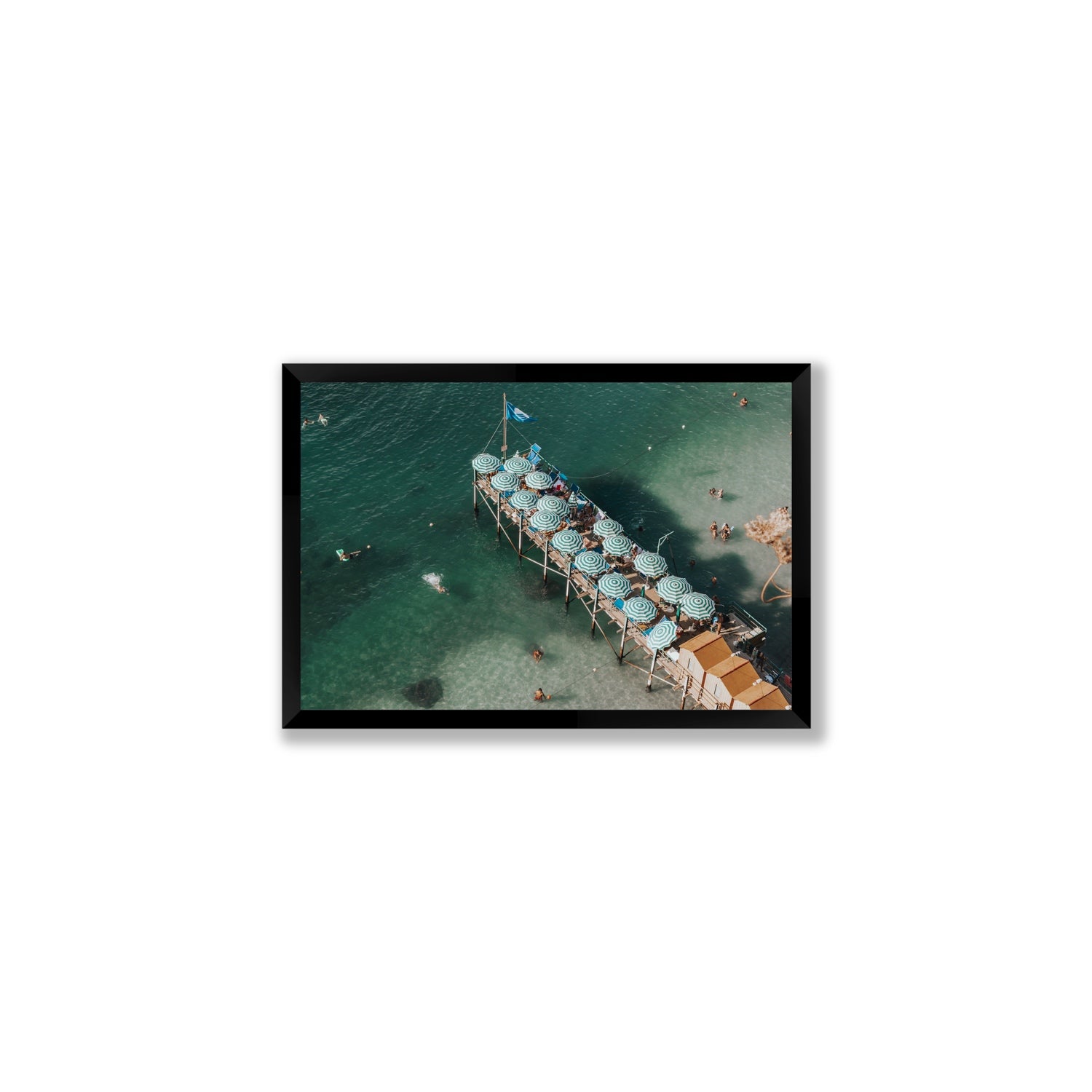 Sorrento Shangri La Sorrento coastal Italian wall art Medium full-bleed fine art print in black frame