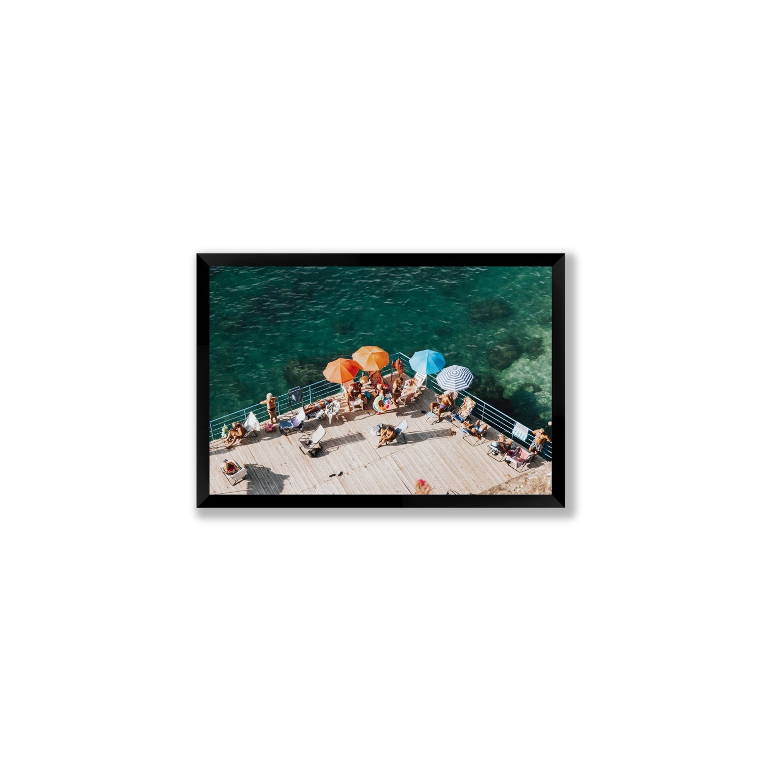 Il Dolce Far Niente Sorrento coastal wall art Medium full-bleed fine art print in black frame