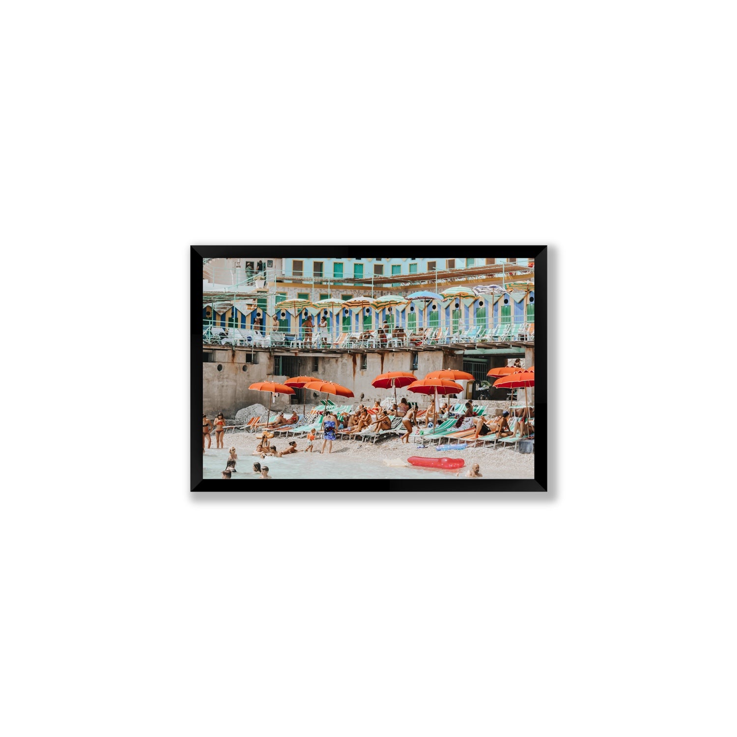 Umbrella Fiesta fine art print, Capri, Italy, Medium, Black Frame · Full Bleed, Fine Art Print