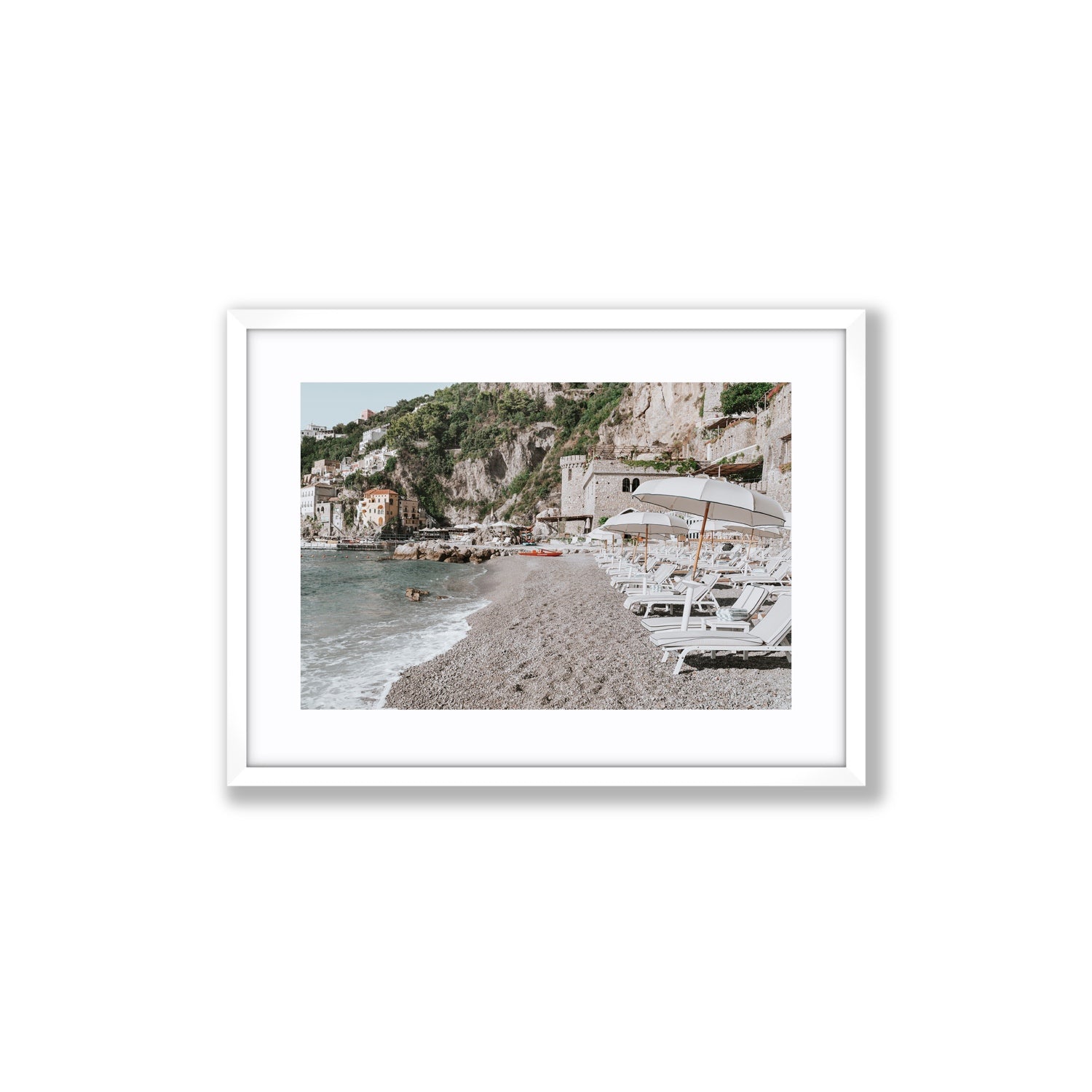 Borgo Santandrea fine art print, Amalfi, Italy, Medium, White Frame · Matboard, Fine Art Print