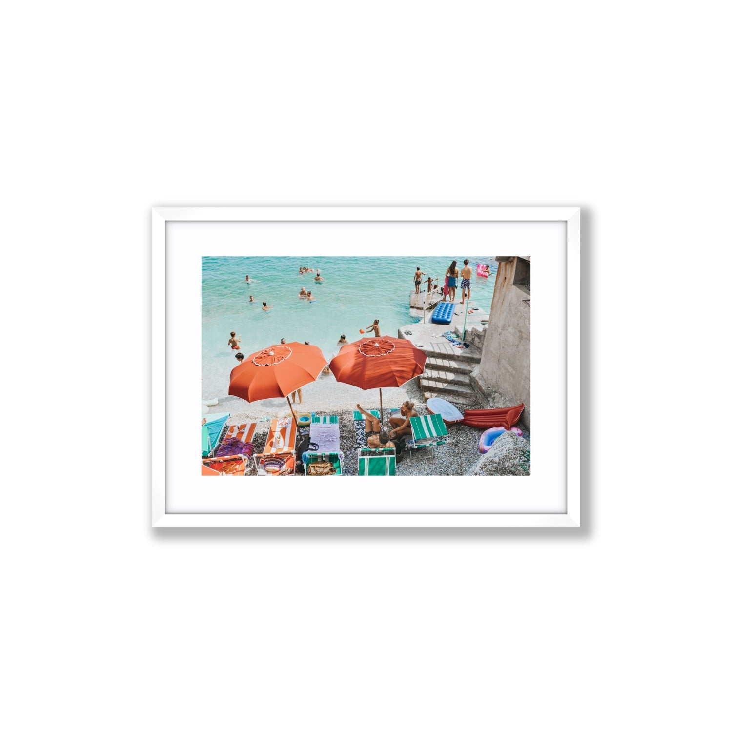 Water Wonderland fine art print, Capri, Italy, Medium, White Frame · Matboard, Fine Art Print
