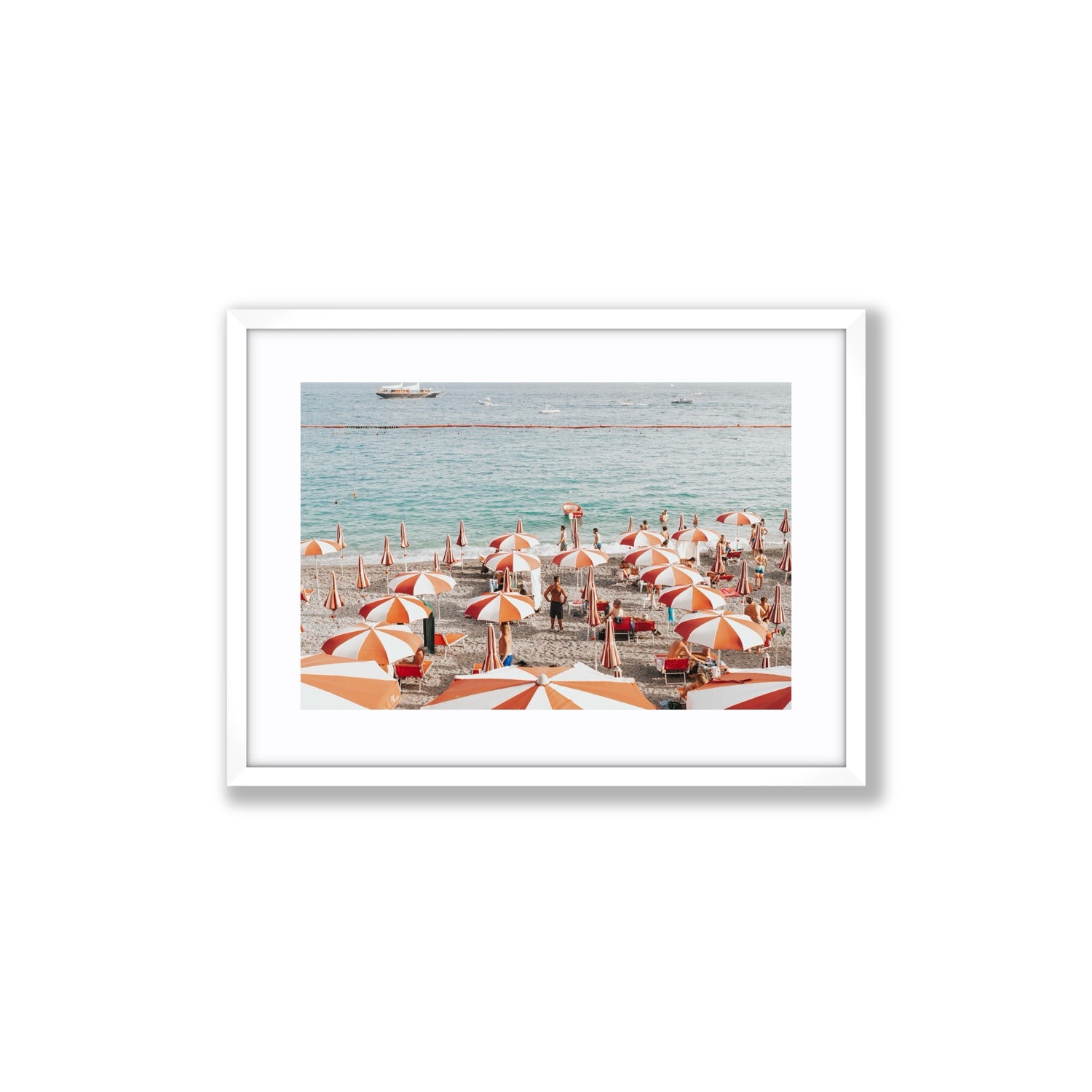 That's Amore Amalfi Mediterranean wall art Medium fine art print in white frame with matboard
