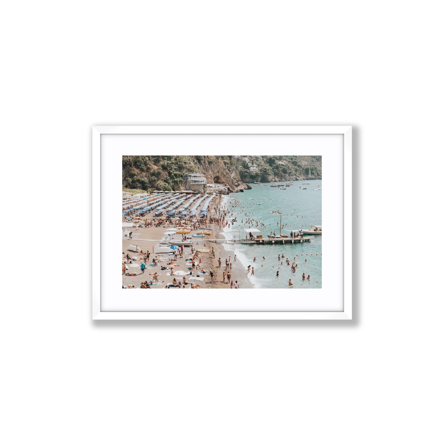 Vista Costiera fine art print, Positano, Italy, Medium, White Frame · Matboard, Fine Art Print