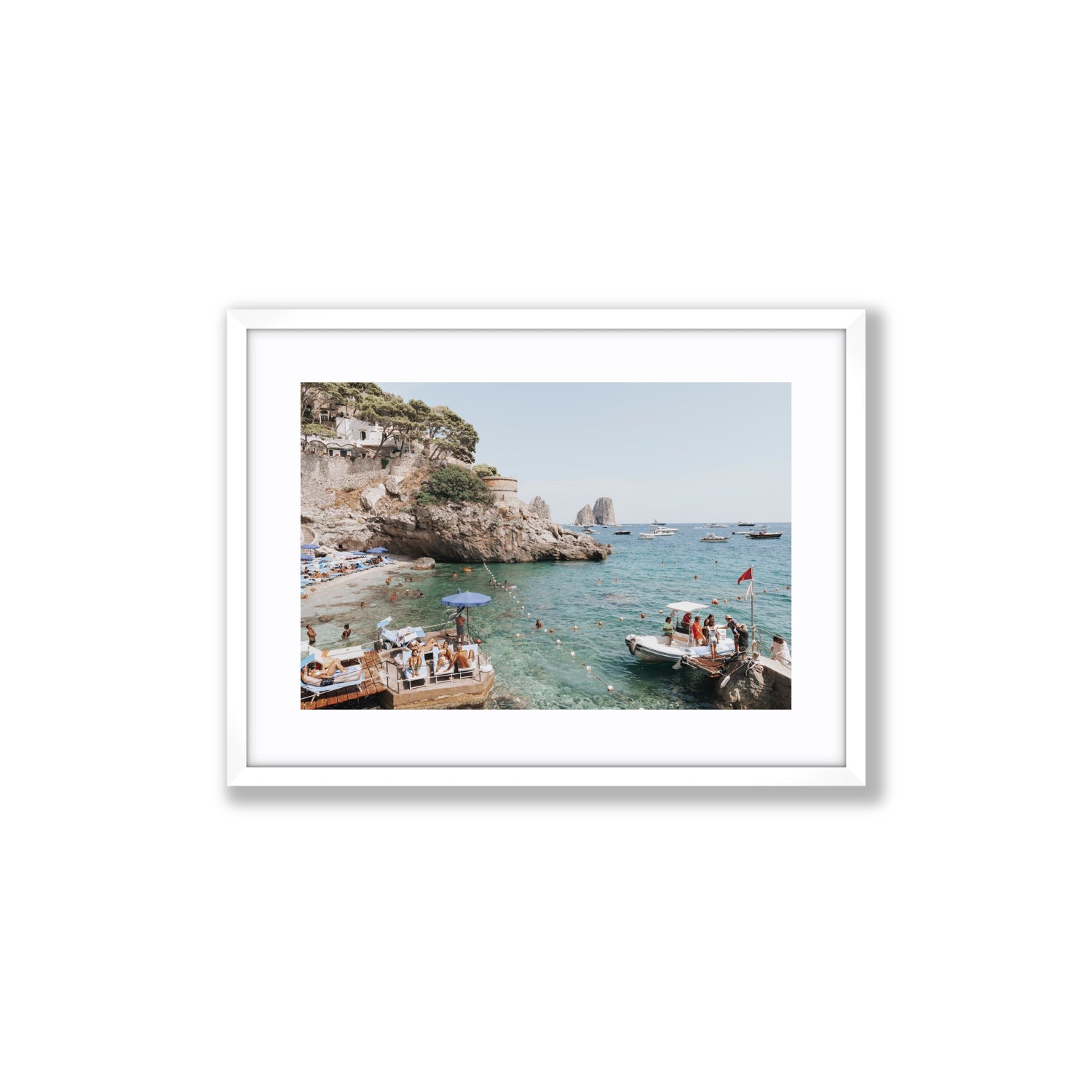 Torre Saracena fine art print, Capri, Italy, Medium, White Frame · Matboard, Fine Art Print