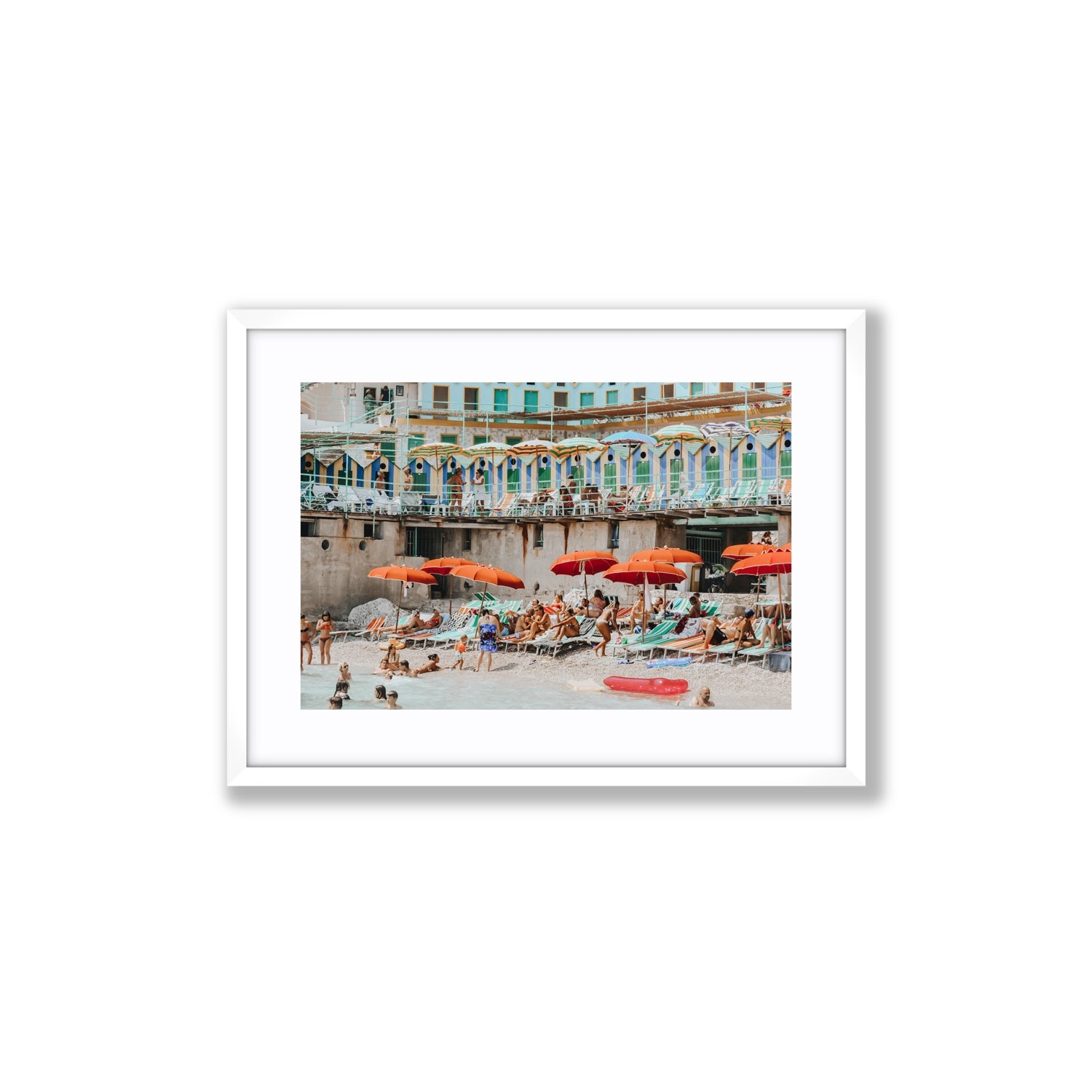 Umbrella Fiesta fine art print, Capri, Italy, Medium, White Frame · Matboard, Fine Art Print