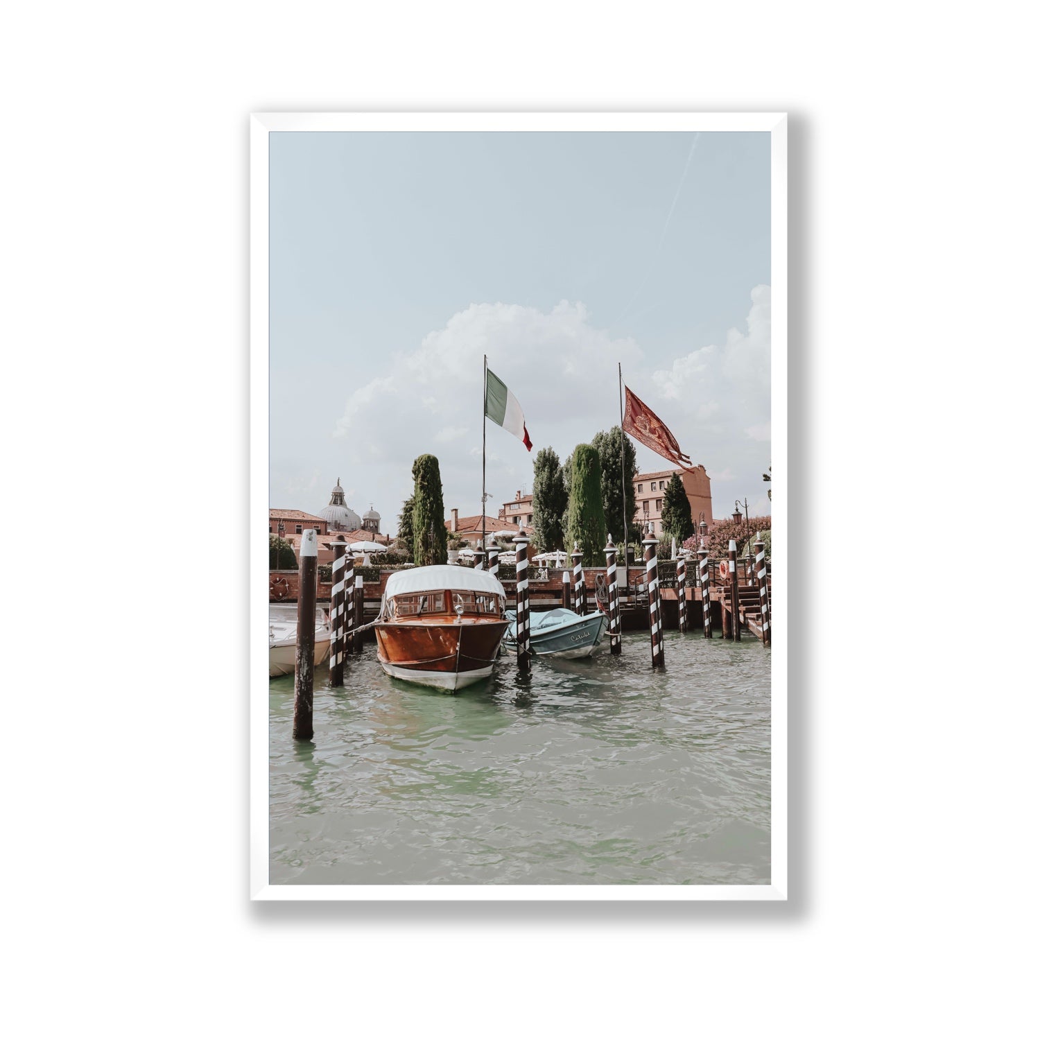 Cipriani Venice wall art Gallery full-bleed fine art print in white frame