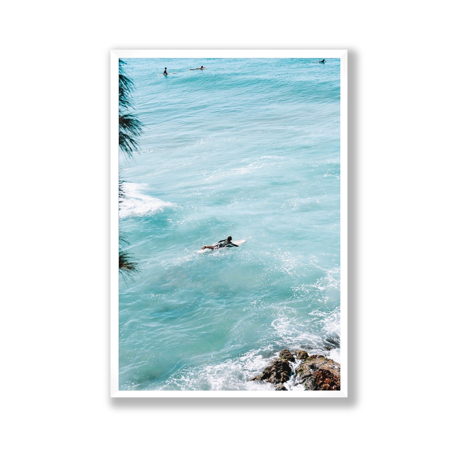Blue Crush fine art print, Byron Bay, Australia, Gallery, White Frame · Full Bleed, Fine Art Print