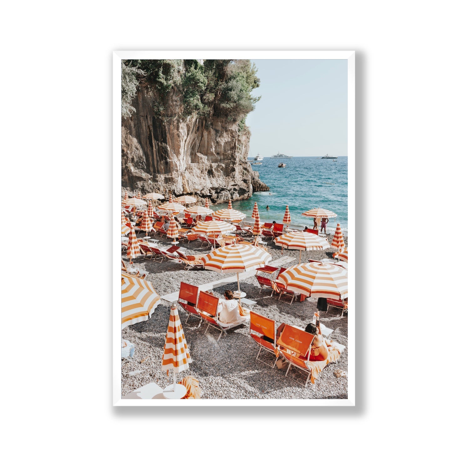 Tangerine Dream fine art print, Positano, Italy, Gallery, White Frame · Full Bleed, Fine Art Print