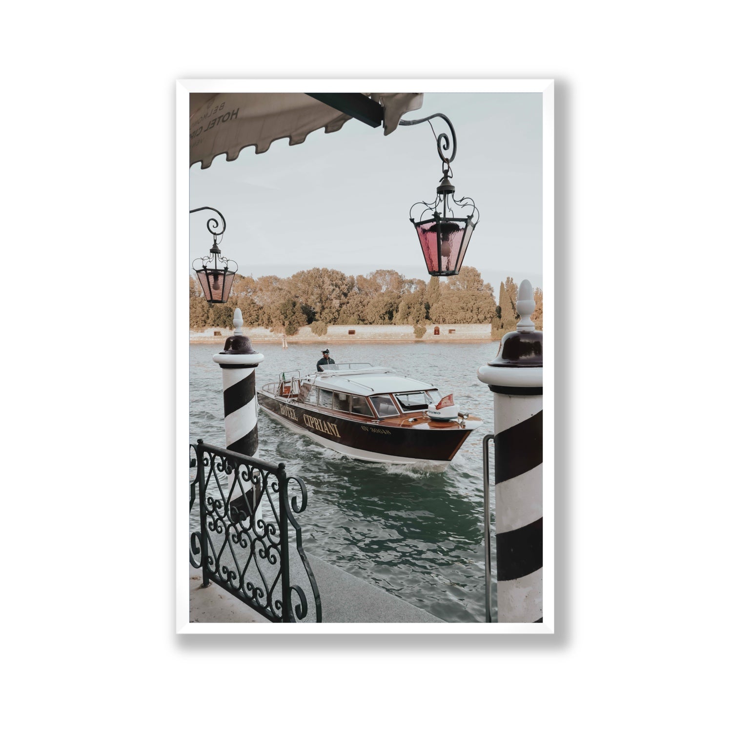 Taxi Shuttle Venice wall art Gallery full-bleed fine art print in white frame