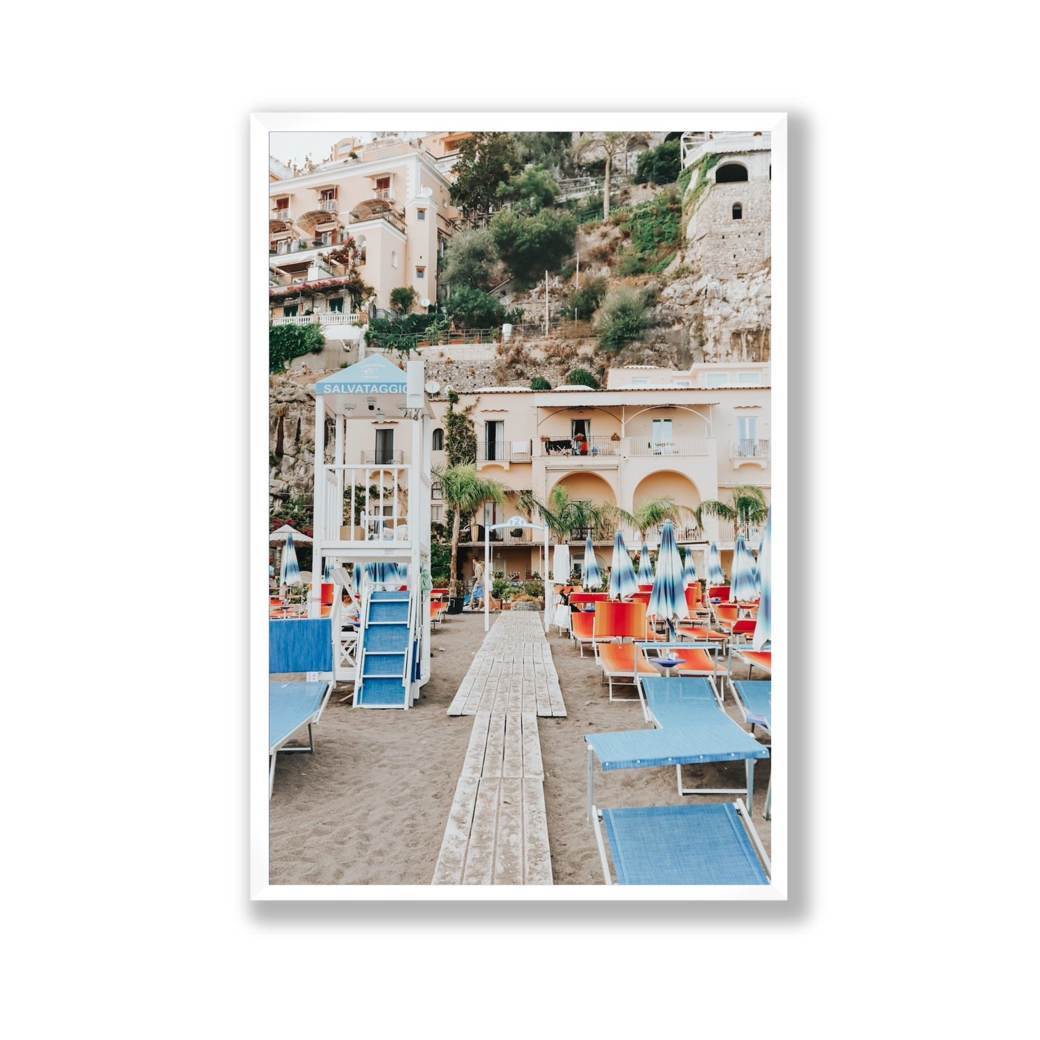 Torre Di Salvataggio fine art print, Positano, Italy, Gallery, White Frame · Full Bleed, Fine Art Print