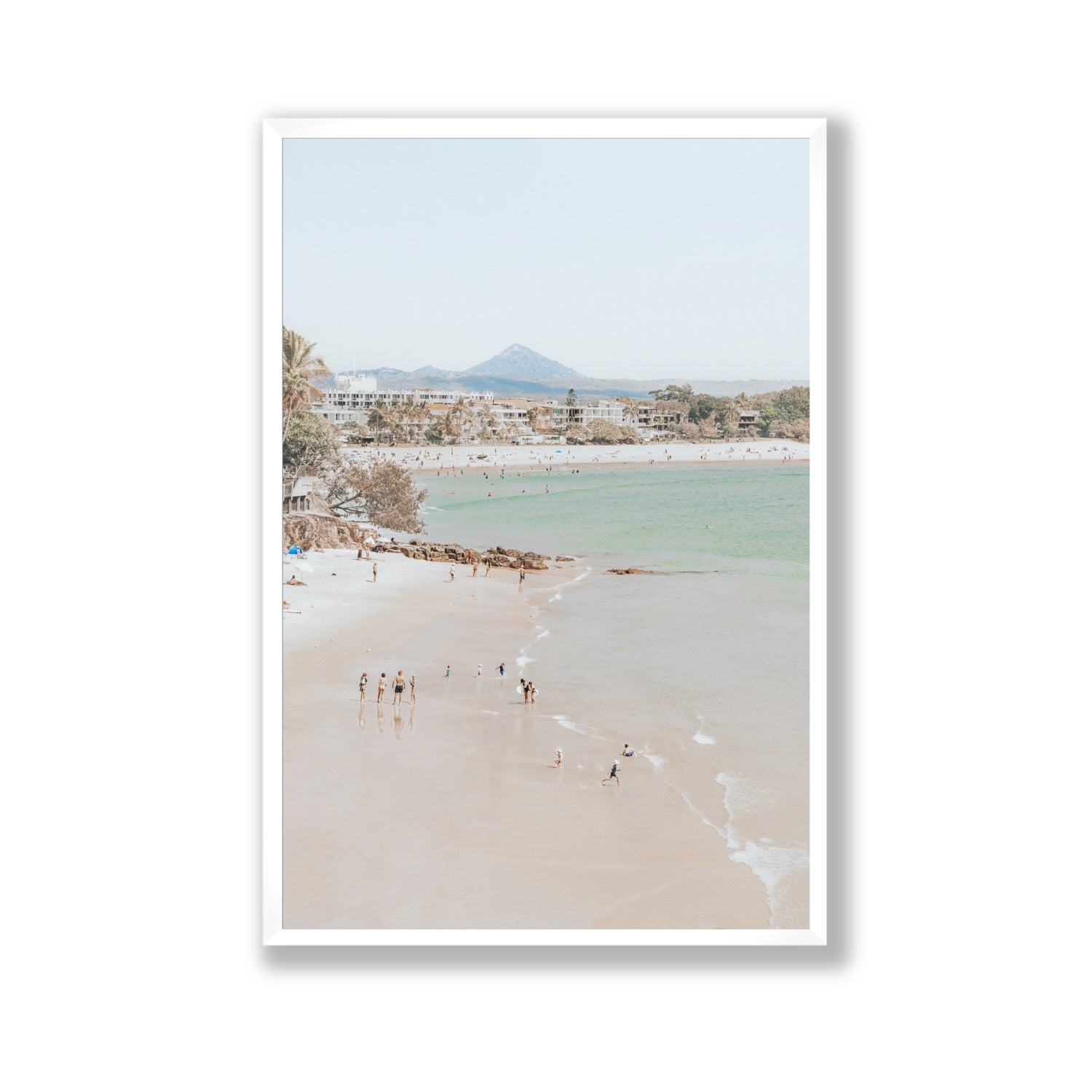 Little Cove Shallows fine art print, Noosa, Australia, coastal scenes artwork, Gallery, White Frame · Full Bleed, Fine Art Print