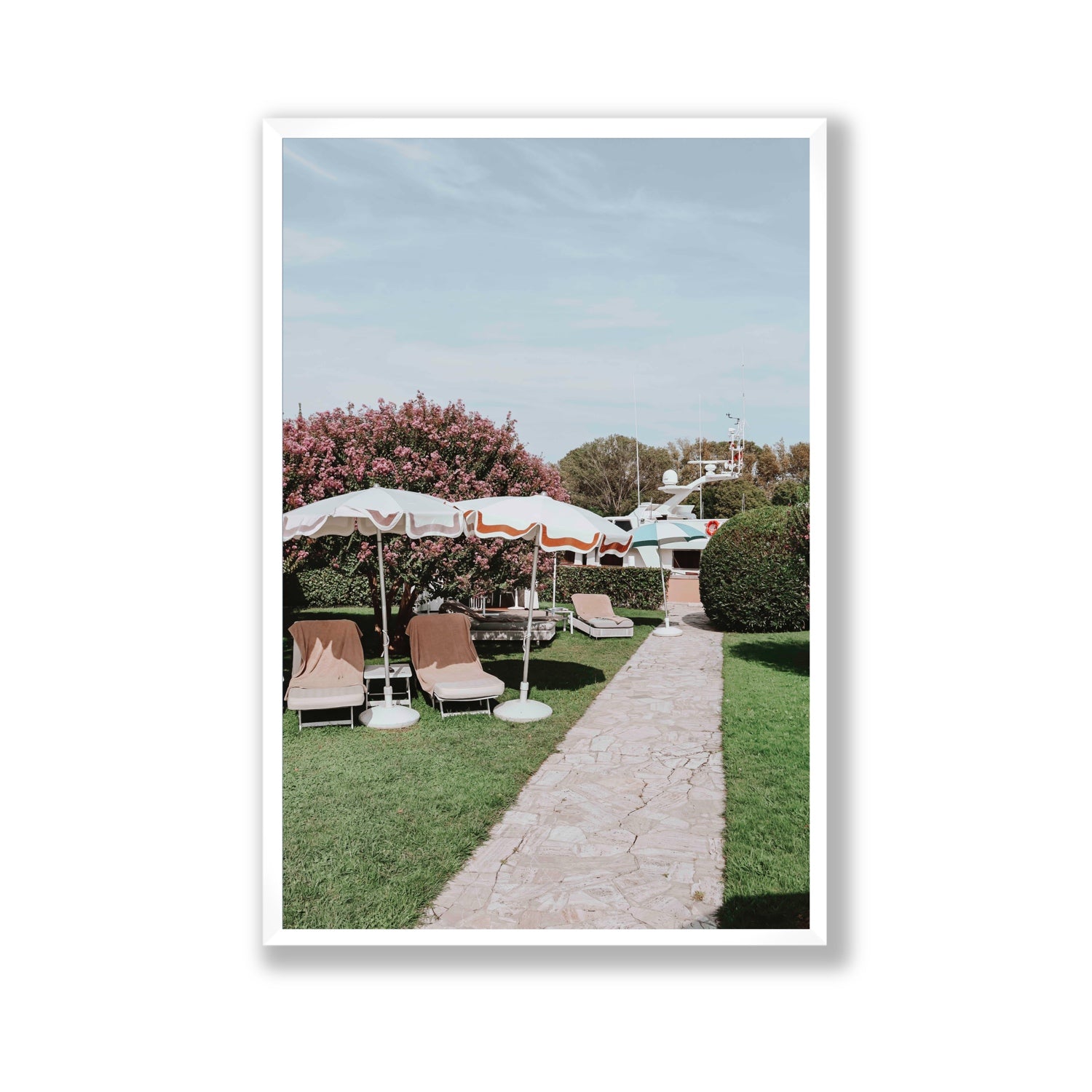 A Bellini Awaits Venice Italian wall art Gallery full-bleed fine art print in white frame