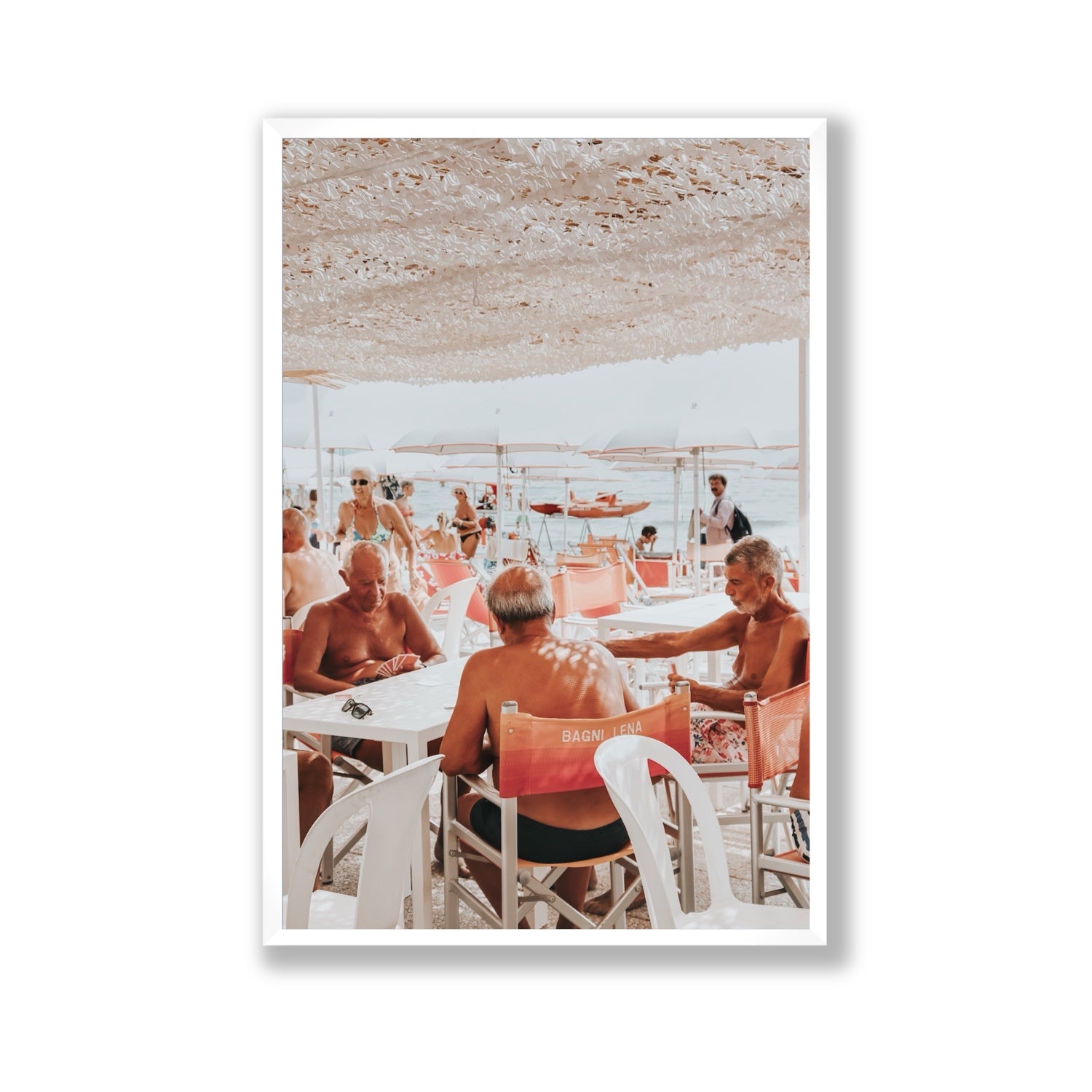 The Players fine art print, Alassio, Italy, Gallery, White Frame · Full Bleed, Fine Art Print
