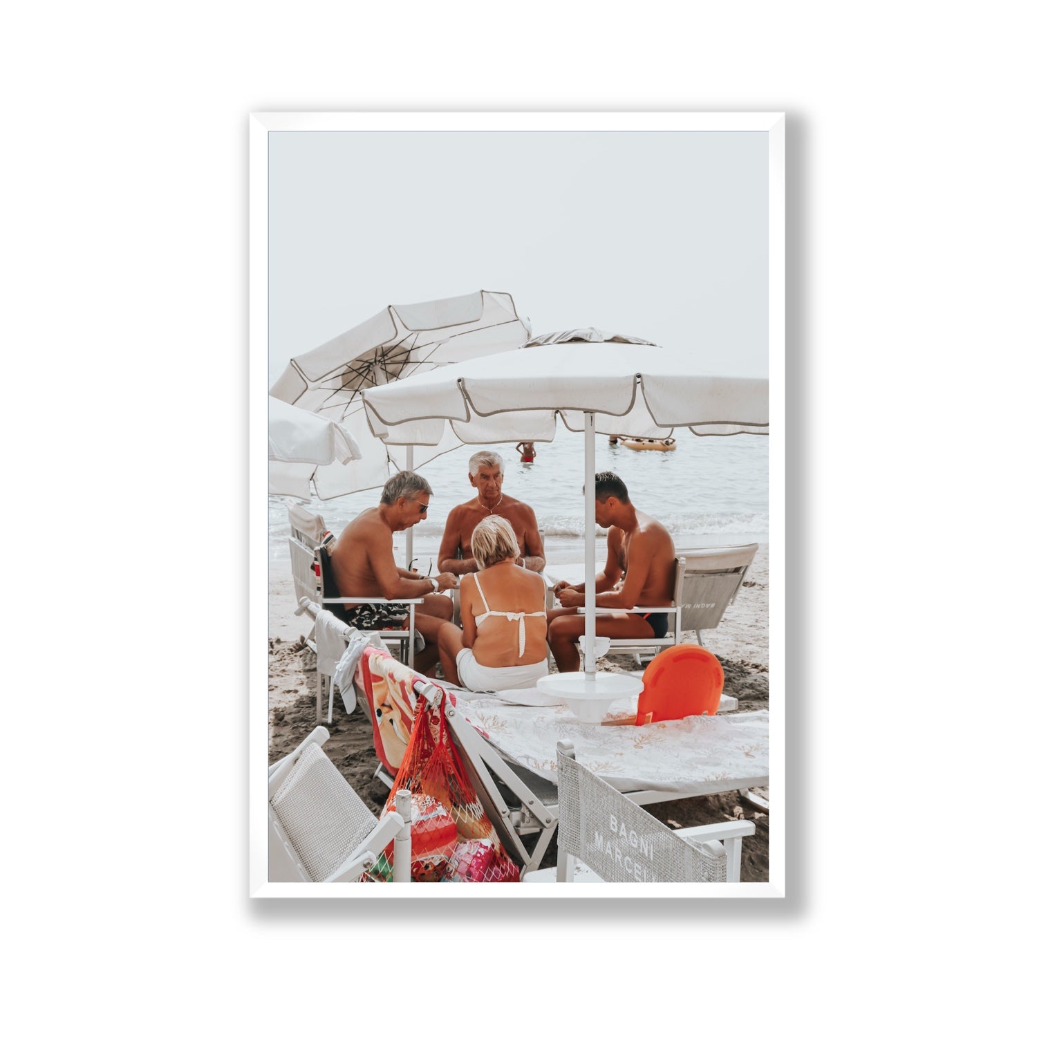Luck Of The Draw fine art print, Alassio, Italy, Gallery, White Frame · Full Bleed, Fine Art Print