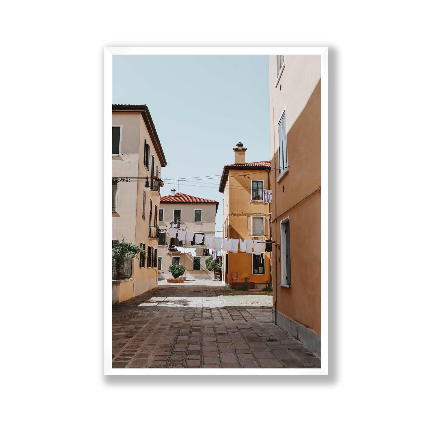 Terraferma Venice Italian wall art Gallery full-bleed fine art print in white frame