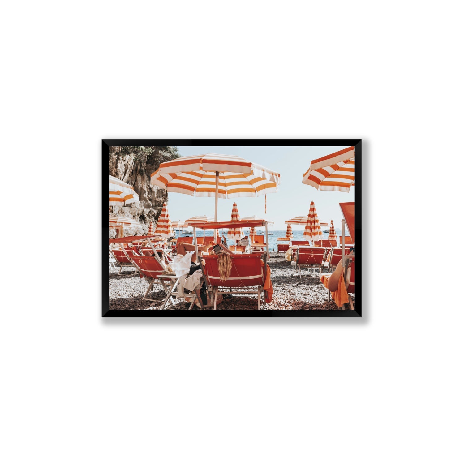 Digital Dreamer fine art print, Positano, Italy, Large, Black Frame · Full Bleed, Fine Art Print