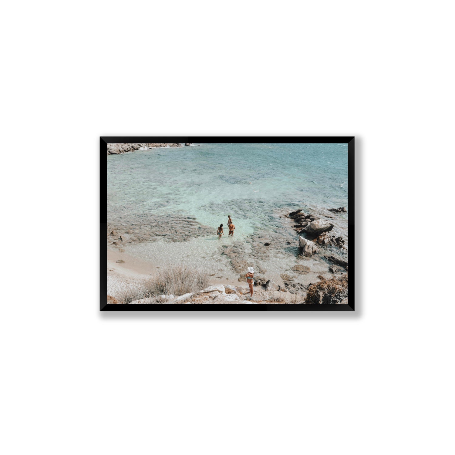 Easy On The Eyes Mykonos Greek island wall art Large full-bleed fine art print in black frame