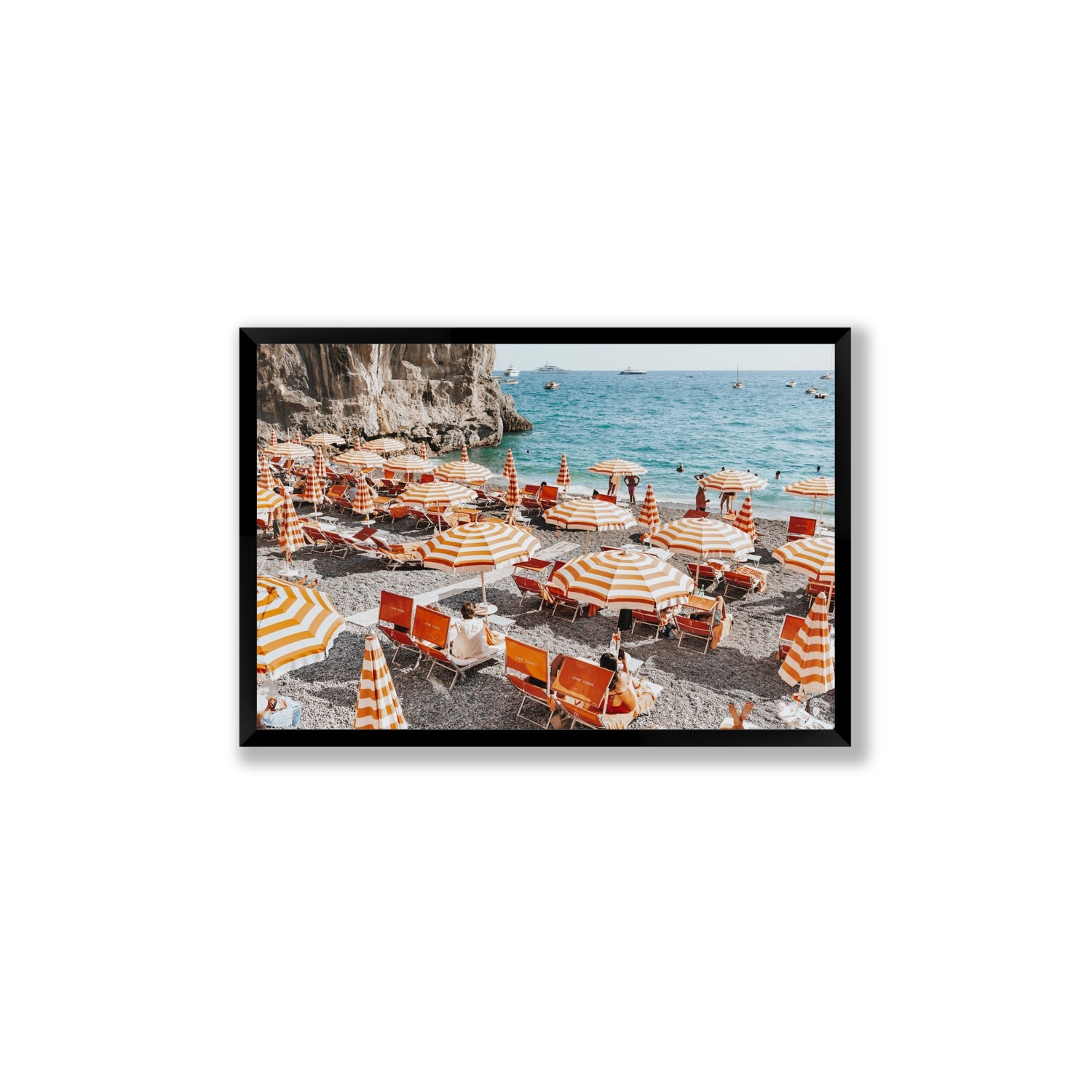 Mango Sorbet fine art print, Positano, Italy, Large, Black Frame · Full Bleed, Fine Art Print