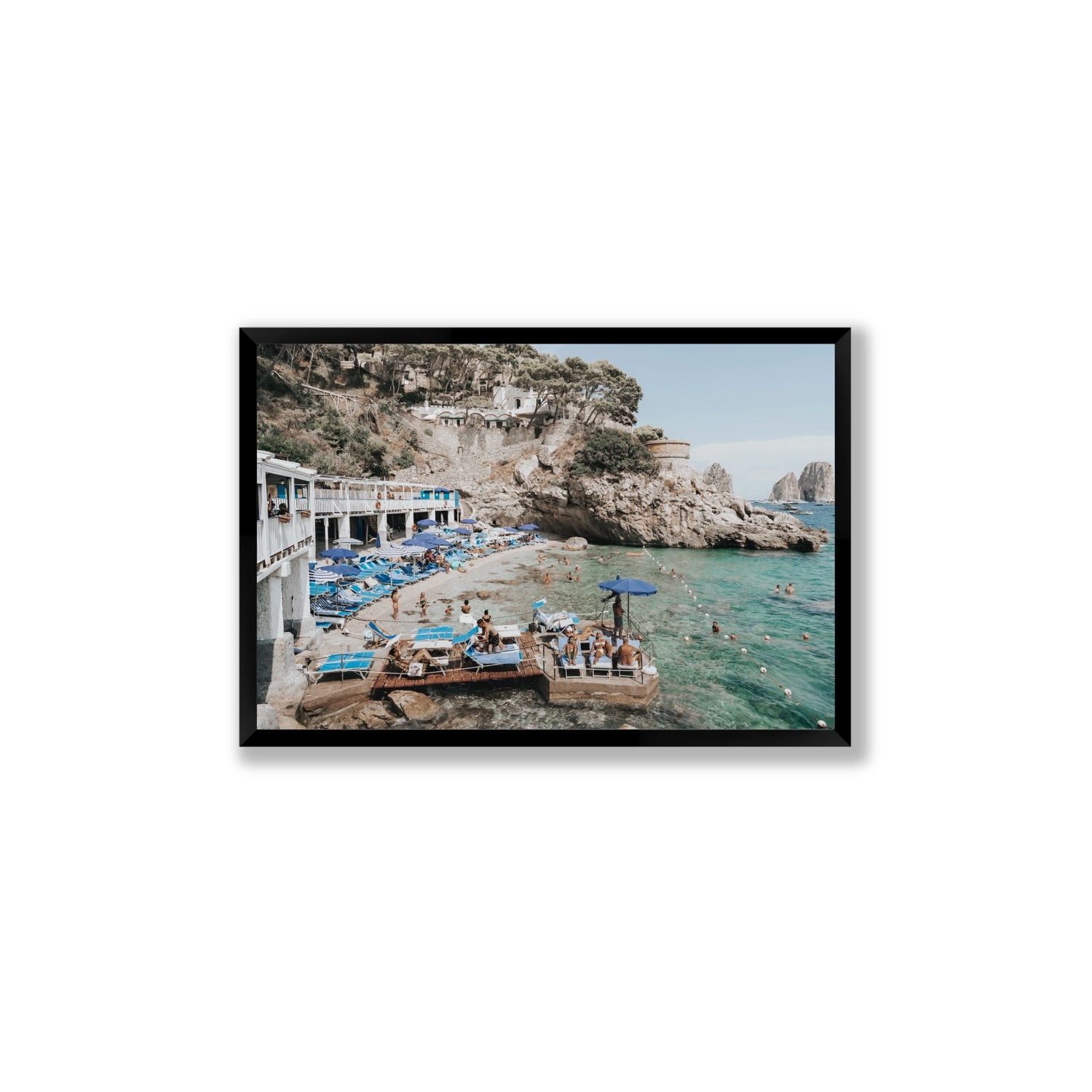 Vita Bella fine art print, Capri, Italy, Large, Black Frame · Full Bleed, Fine Art Print