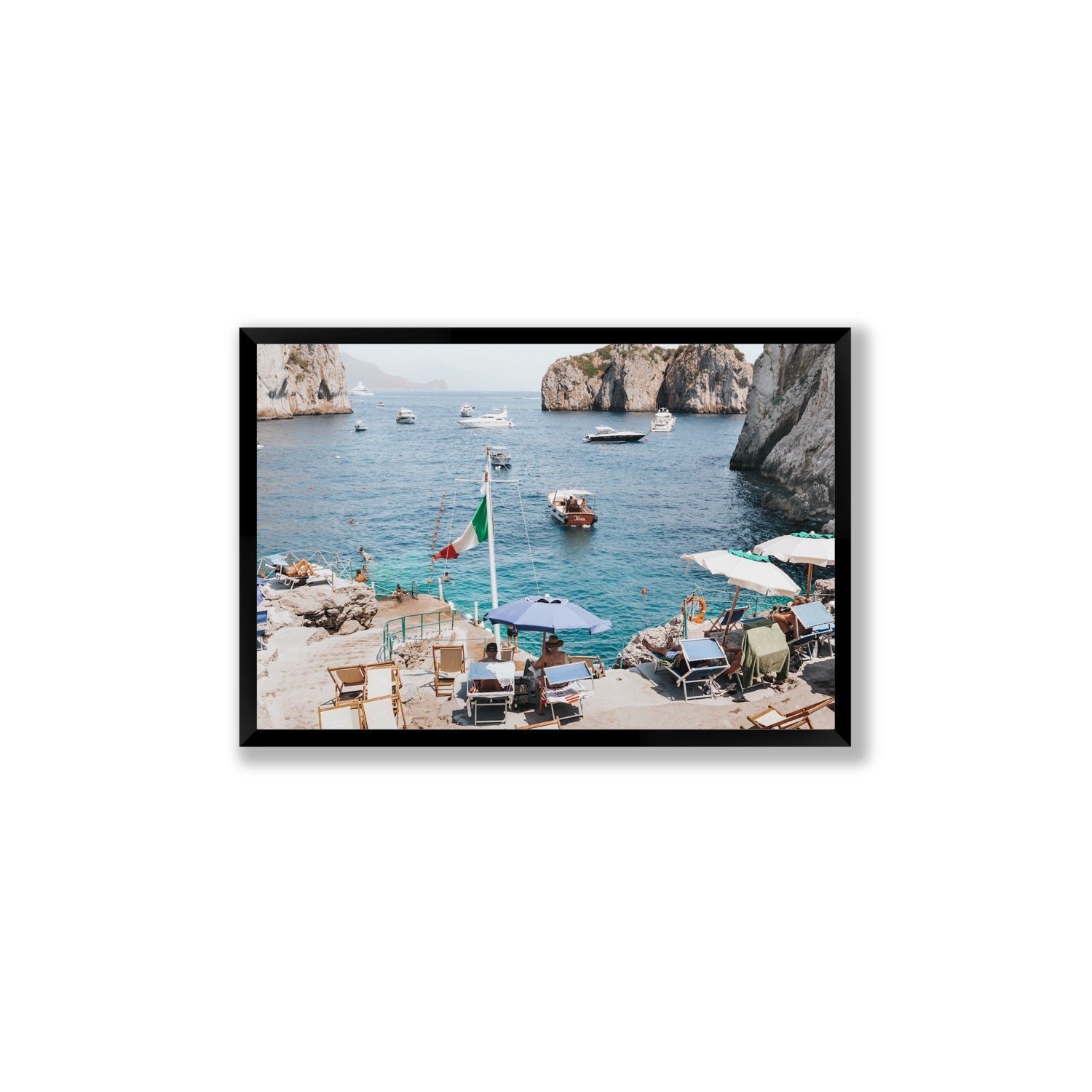 Smooth Sailing fine art print, Capri, Italy, Large, Black Frame · Full Bleed, Fine Art Print