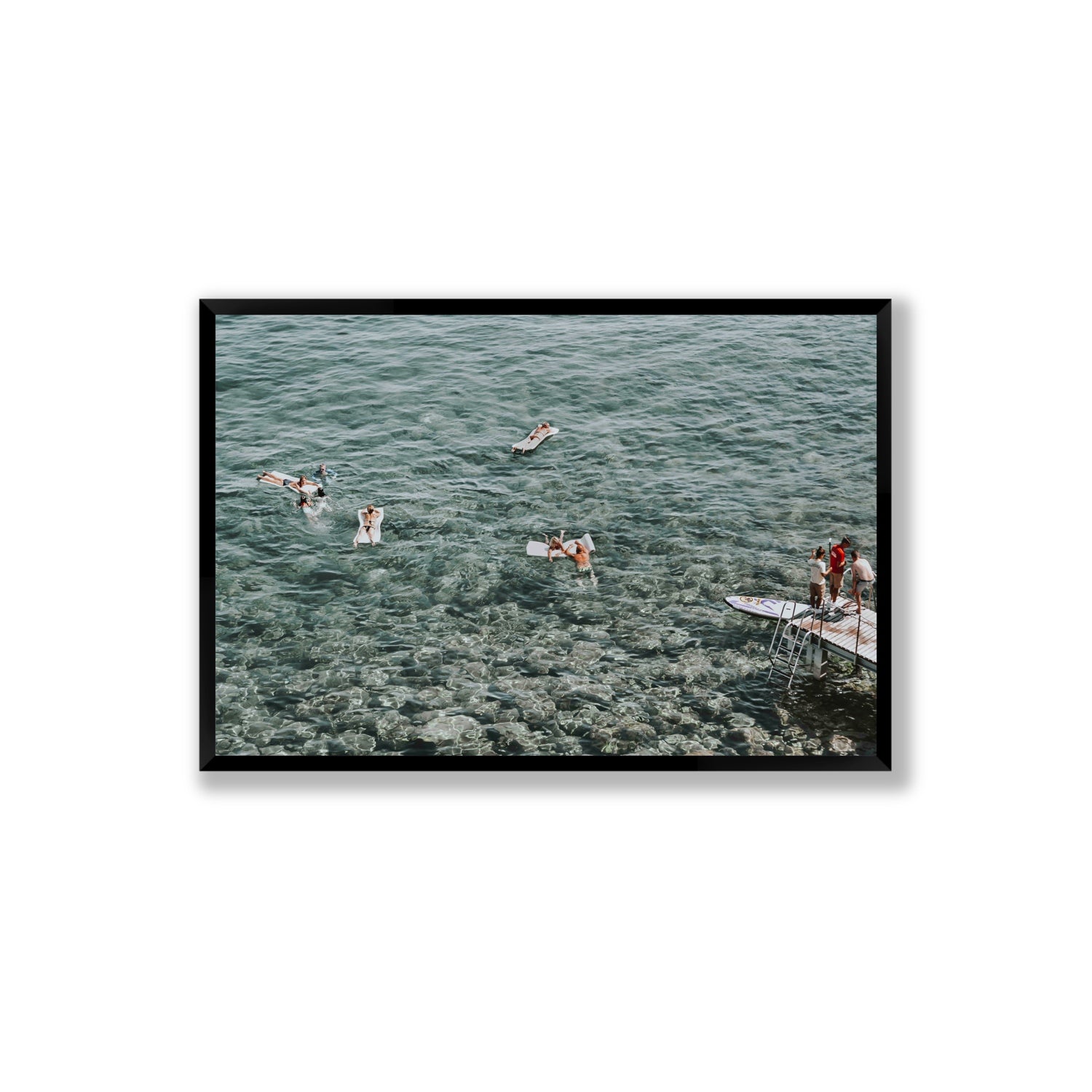 Having A Whale Of A Time Tuscany coastal wall art Extra Large full-bleed fine art print in black frame