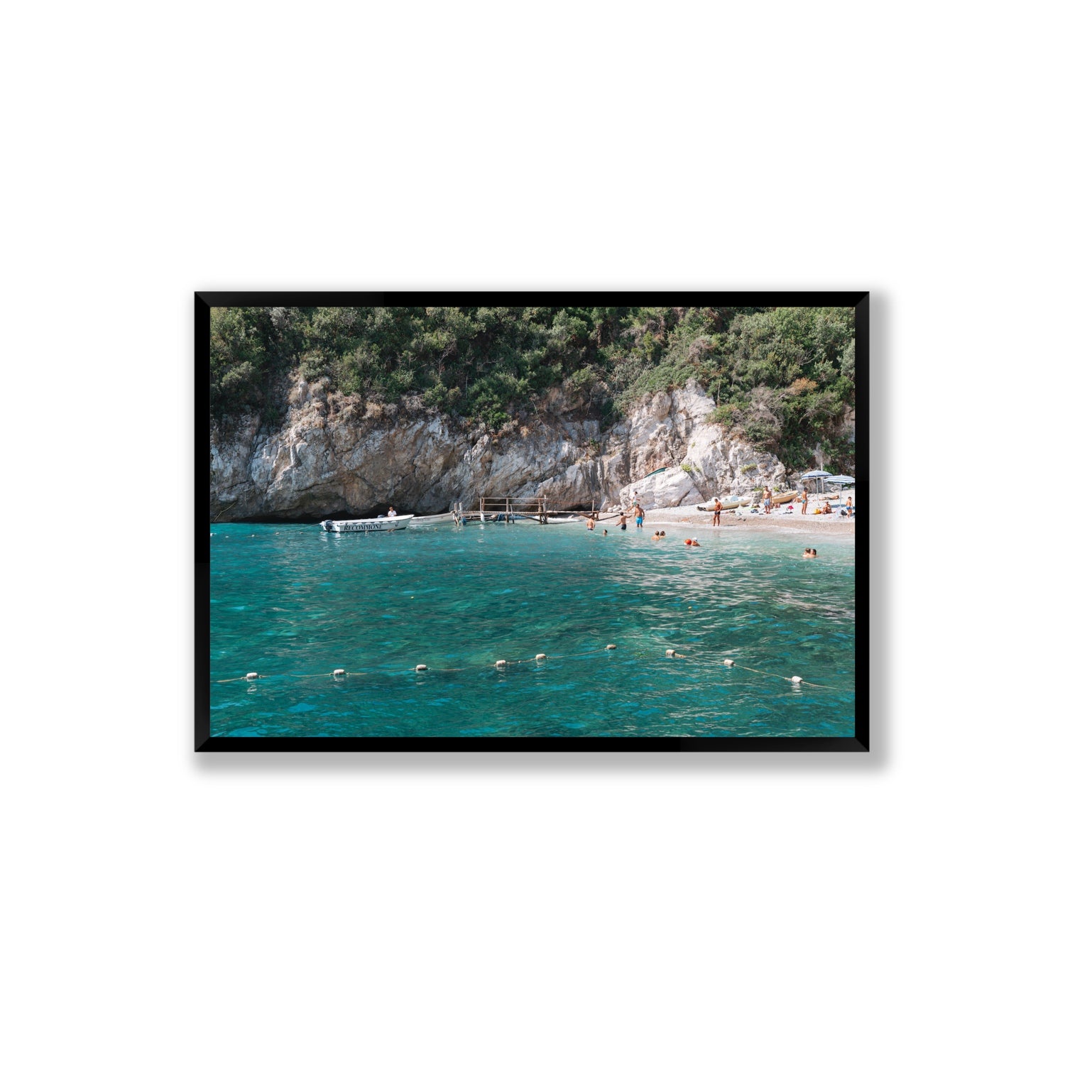 Azure Abyss Nerano wall art Extra Large full-bleed fine art print in black frame