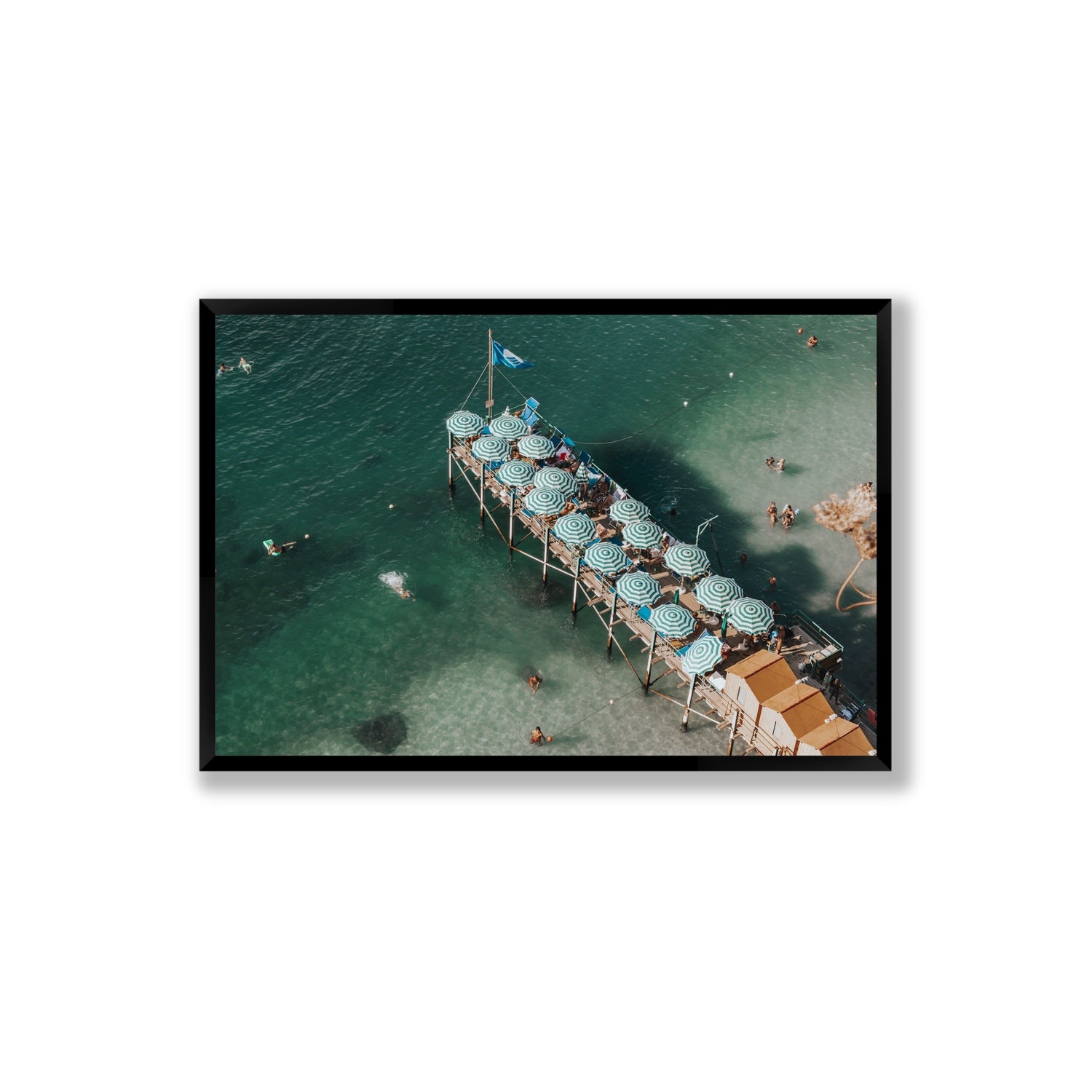 Sorrento Shangri La Sorrento coastal Italian wall art Extra Large full-bleed fine art print in black frame