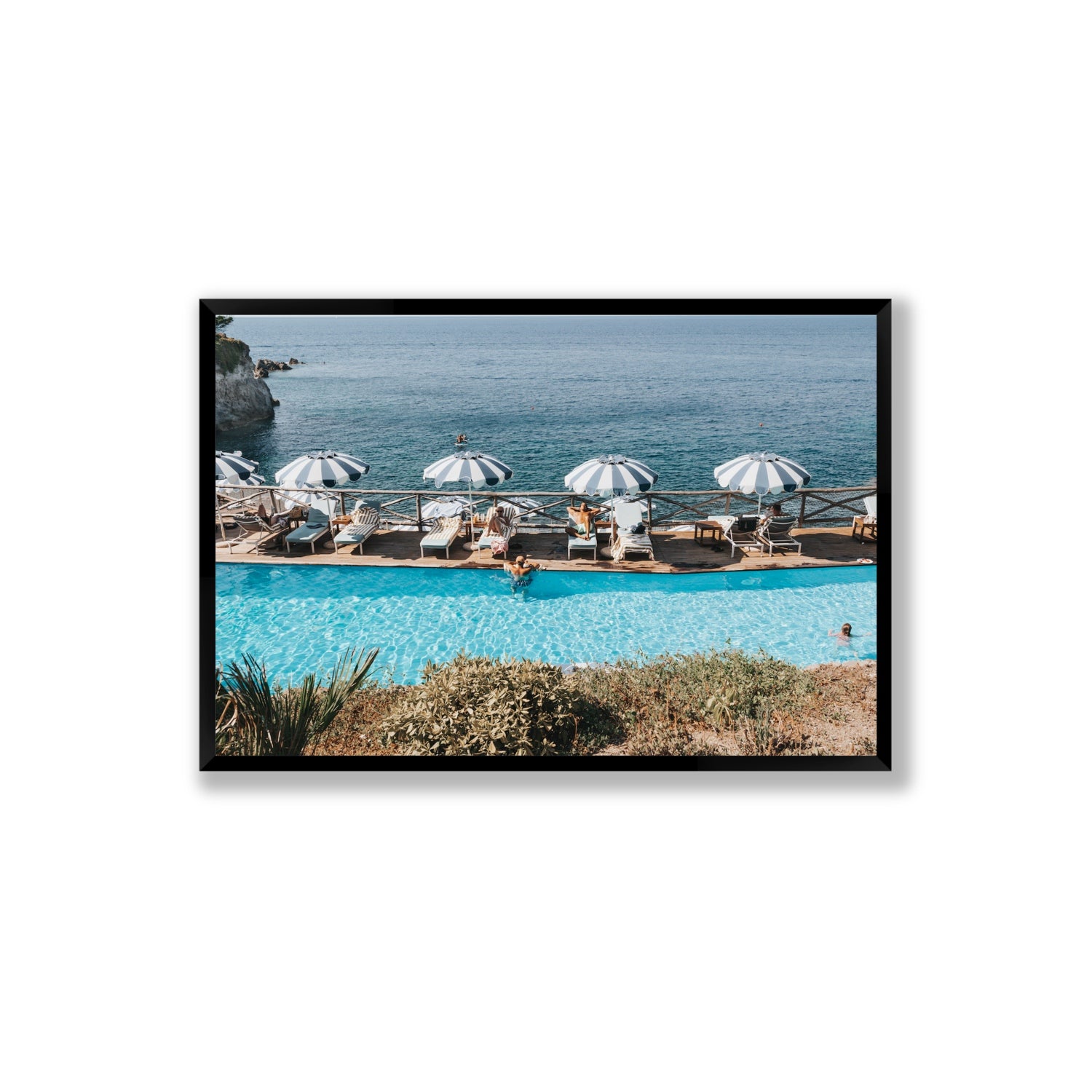 Hues Of Blues fine art print, Ischia, Italy, Extra Large, Black Frame · Full Bleed, Fine Art Print