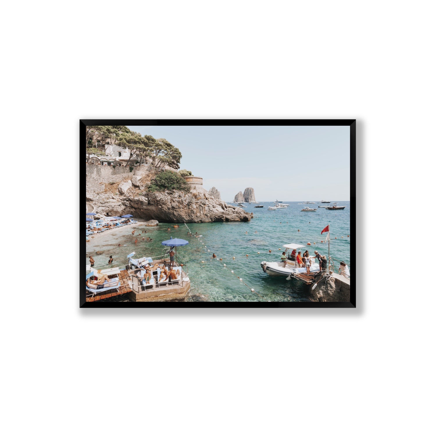 Torre Saracena fine art print, Capri, Italy, Extra Large, Black Frame · Full Bleed, Fine Art Print