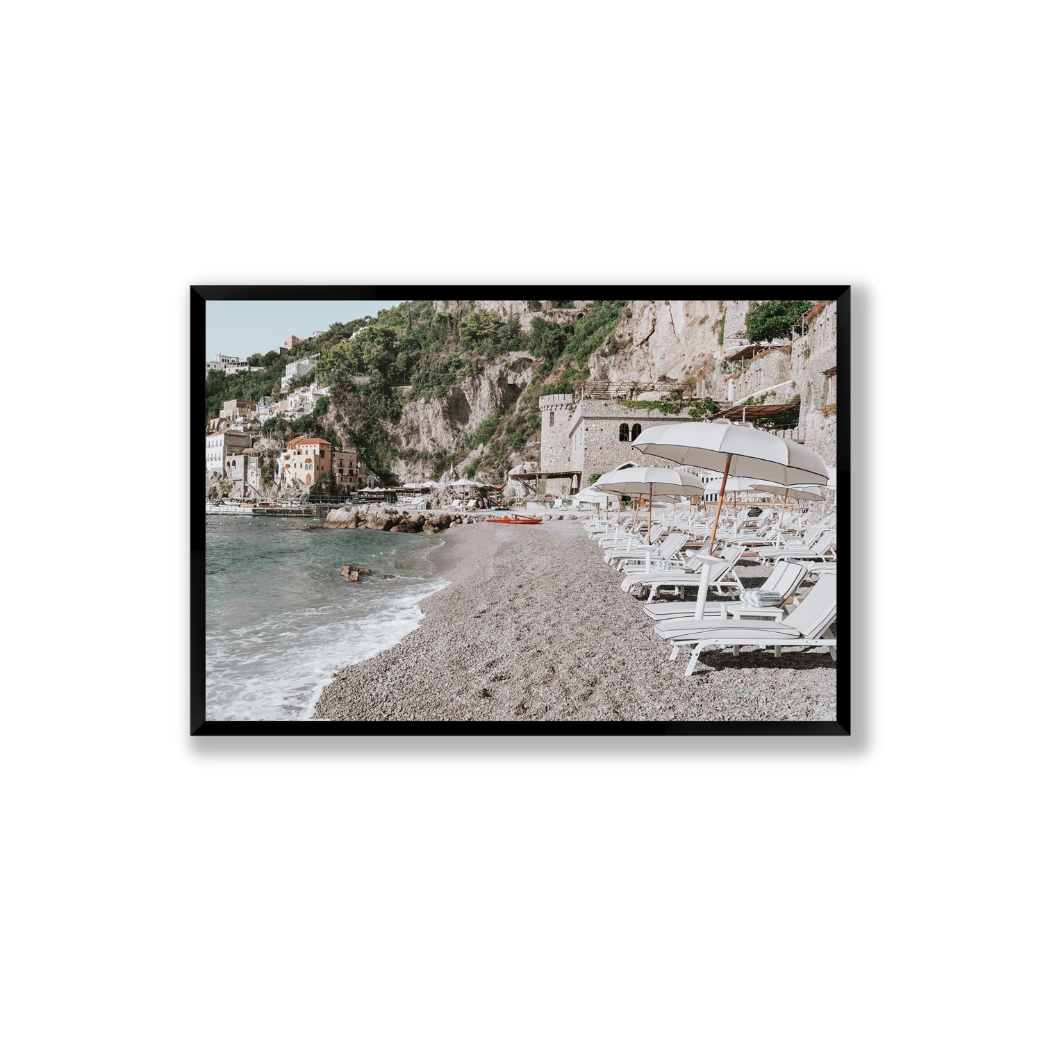 Borgo Santandrea fine art print, Amalfi, Italy, Extra Large, Black Frame · Full Bleed, Fine Art Print