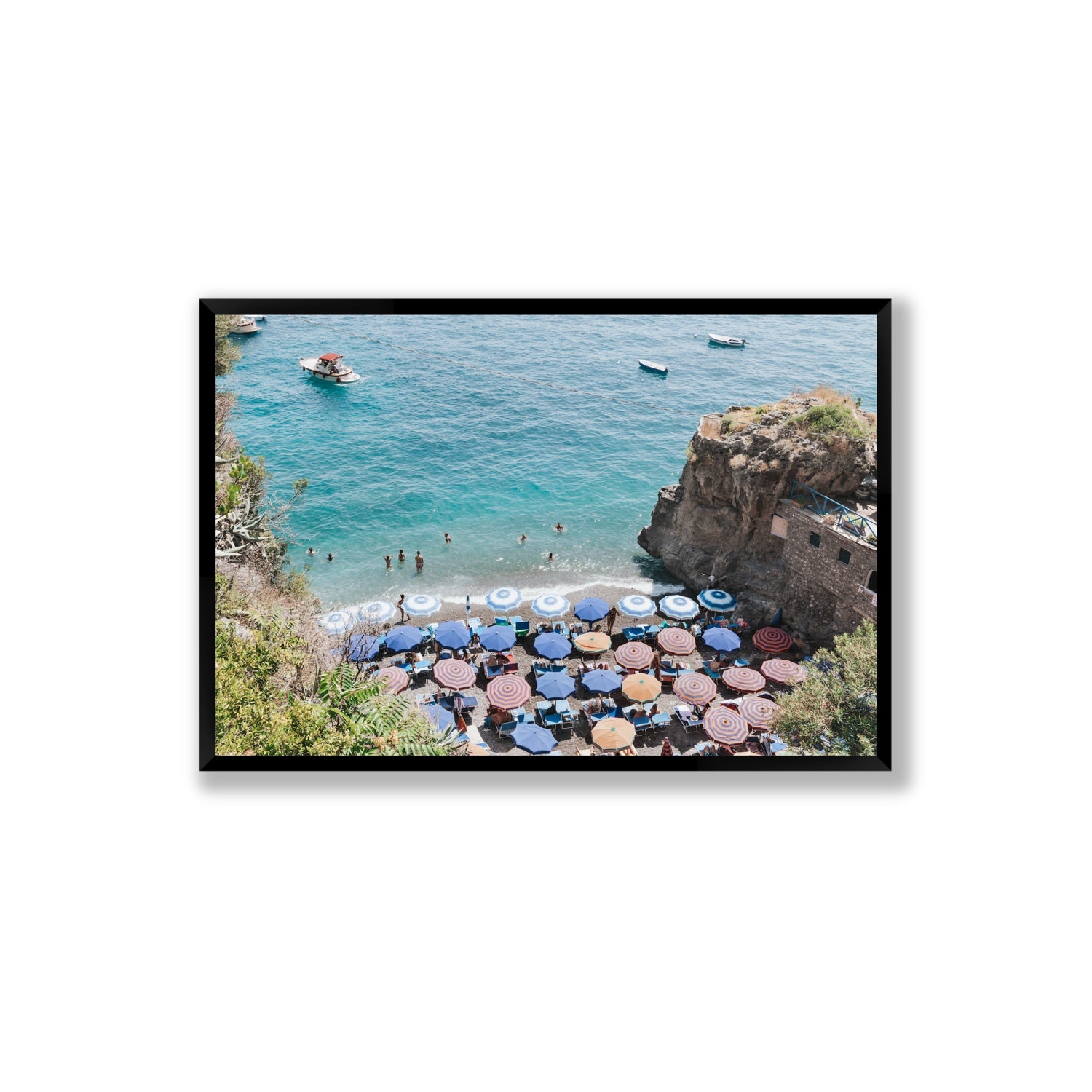The Cove fine art print, Positano, Italy, Extra Large, Black Frame · Full Bleed, Fine Art Print