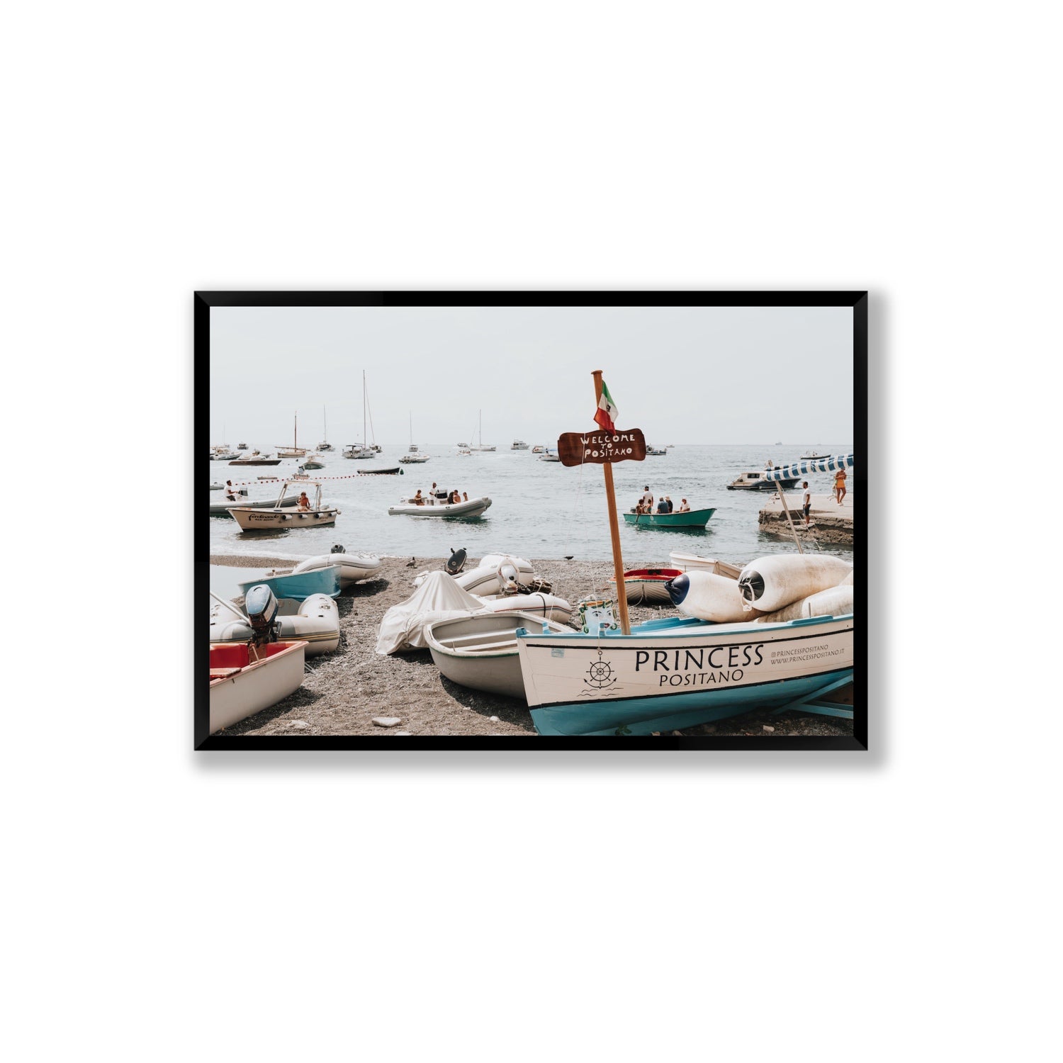 Princess Positano fine art print, Positano, Italy, Extra Large, Black Frame · Full Bleed, Fine Art Print