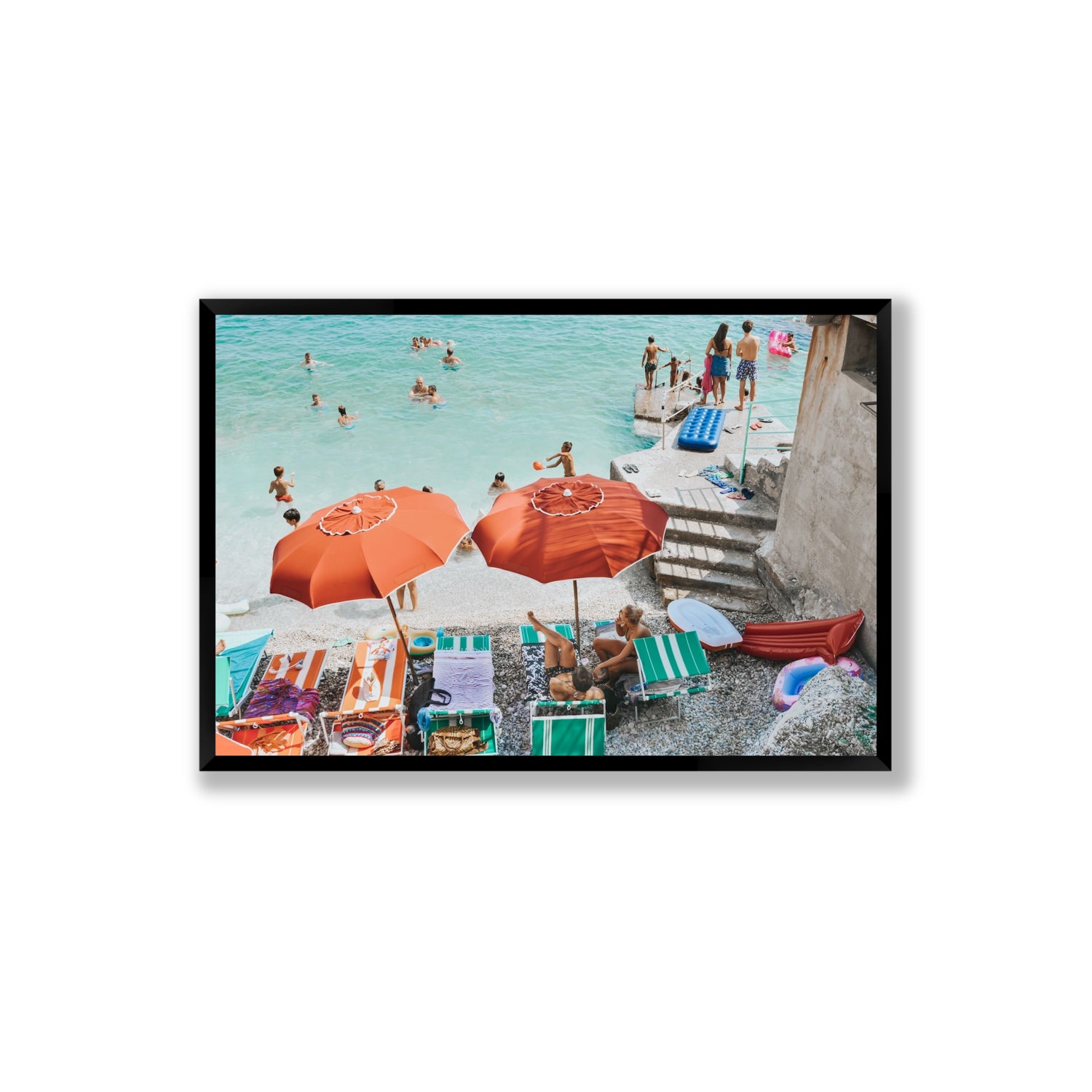 Water Wonderland fine art print, Capri, Italy, Extra Large, Black Frame · Full Bleed, Fine Art Print