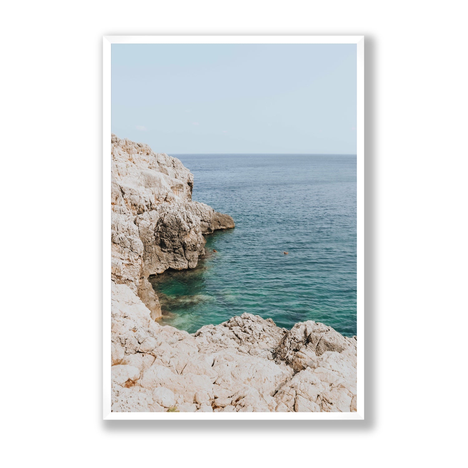 Healing Immersion Puglia Wall Mediterranean fine art print Statement full-bleed fine art print in white frame