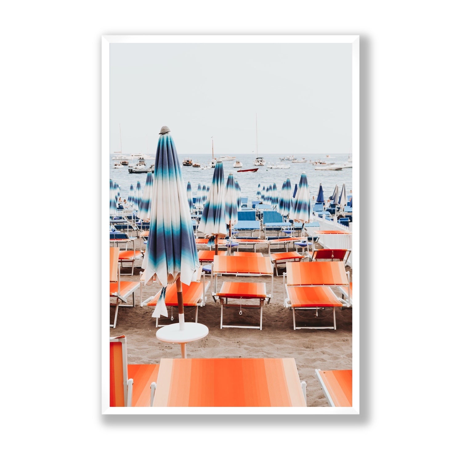 Orange Crush fine art print, Positano, Italy, Statement, White Frame · Full Bleed, Fine Art Print