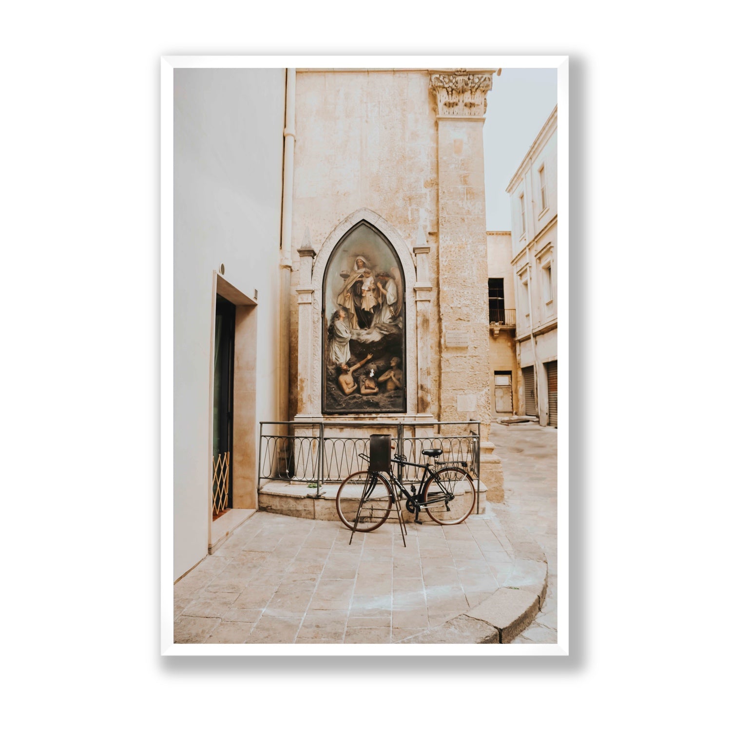 La Chiesa Puglia Otranto Italian wall art Statement full-bleed fine art print in white frame