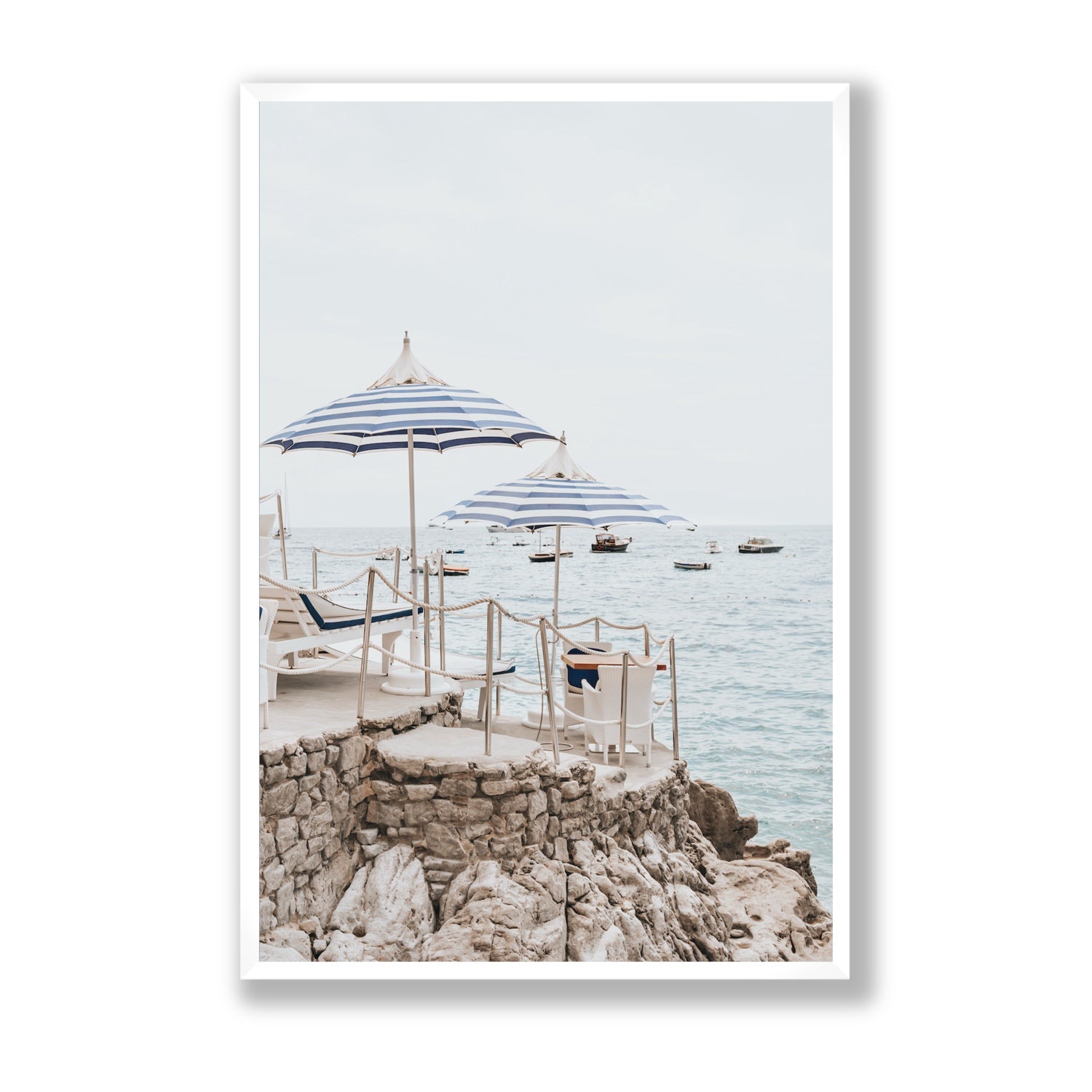 La Scogliera fine art print, Positano, Italy, Statement, White Frame · Full Bleed, Fine Art Print